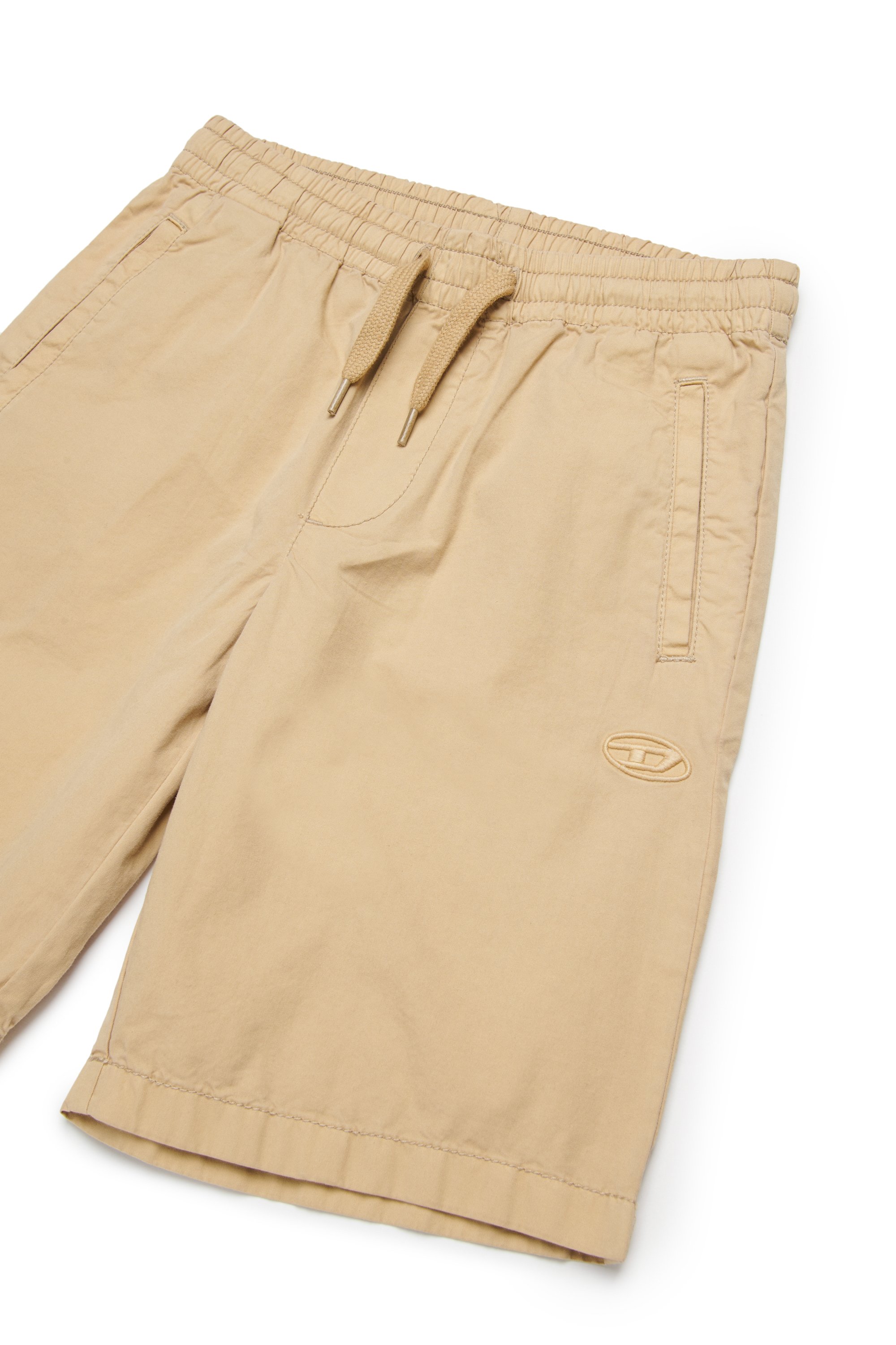 Diesel - PMCKELLSHORT, Shorts con coulisse e ricamo Oval D Uomo in Marrone - 3