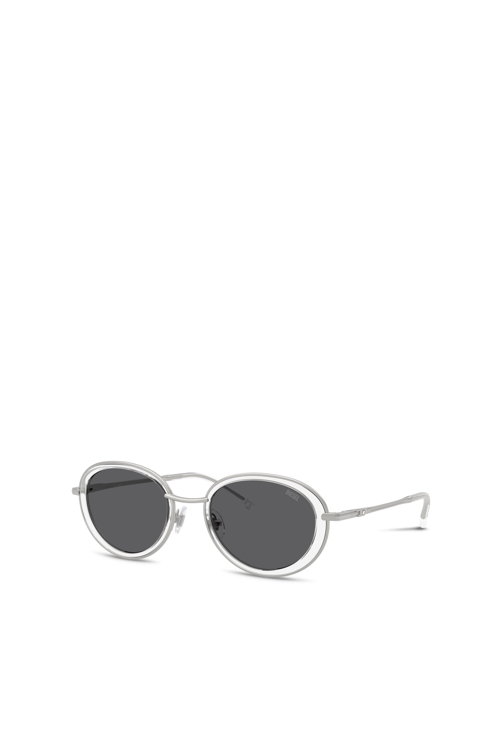 Diesel - 0DL1018, Occhiali da sole ovali Unisex in Bianco - 1