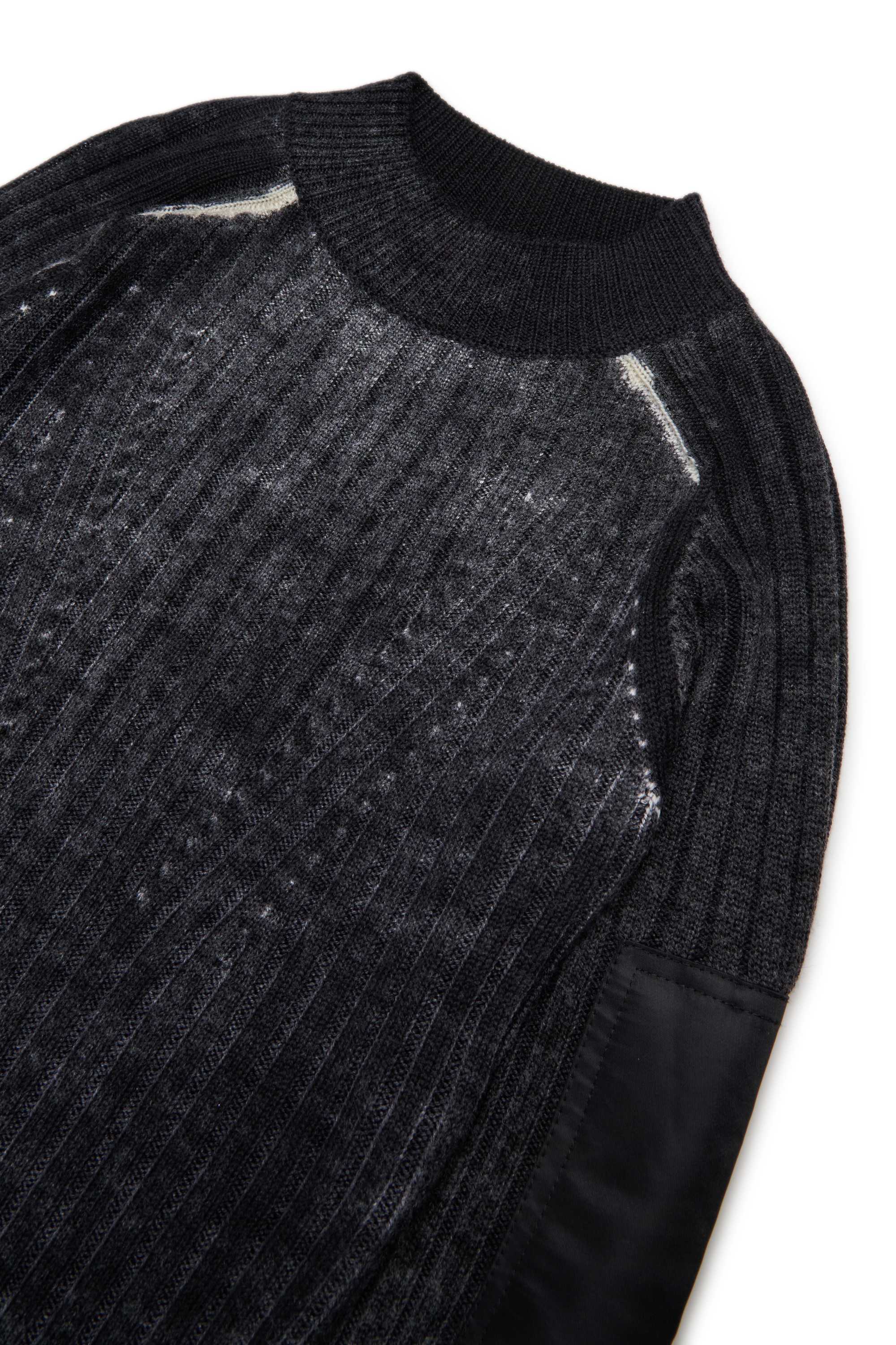 Diesel - DMARTISTA, Abito in lana con patch in nylon Donna in Nero - 3