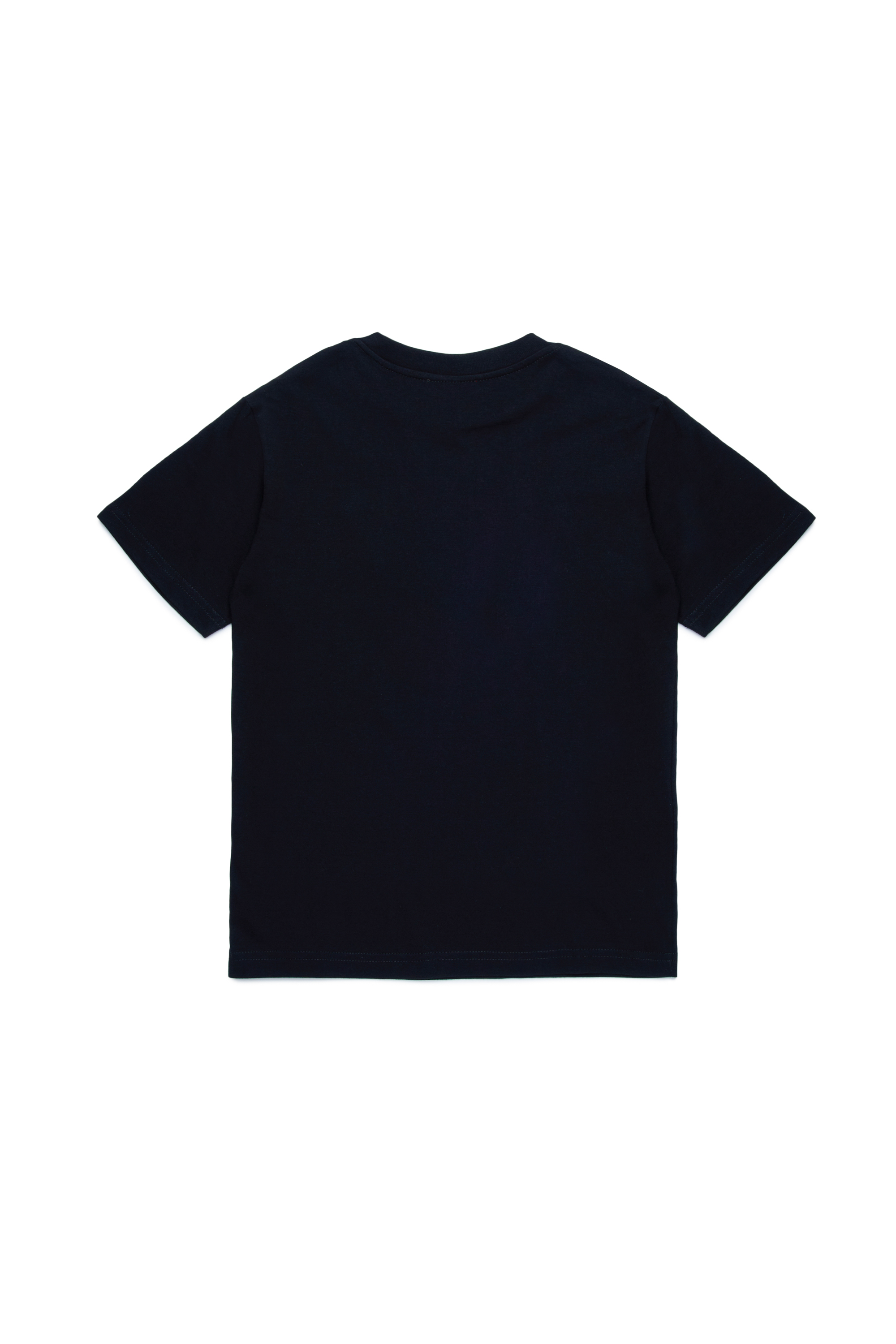Diesel - TMUST OVER, Man T-shirt with collegiate logo in Black - Image 2