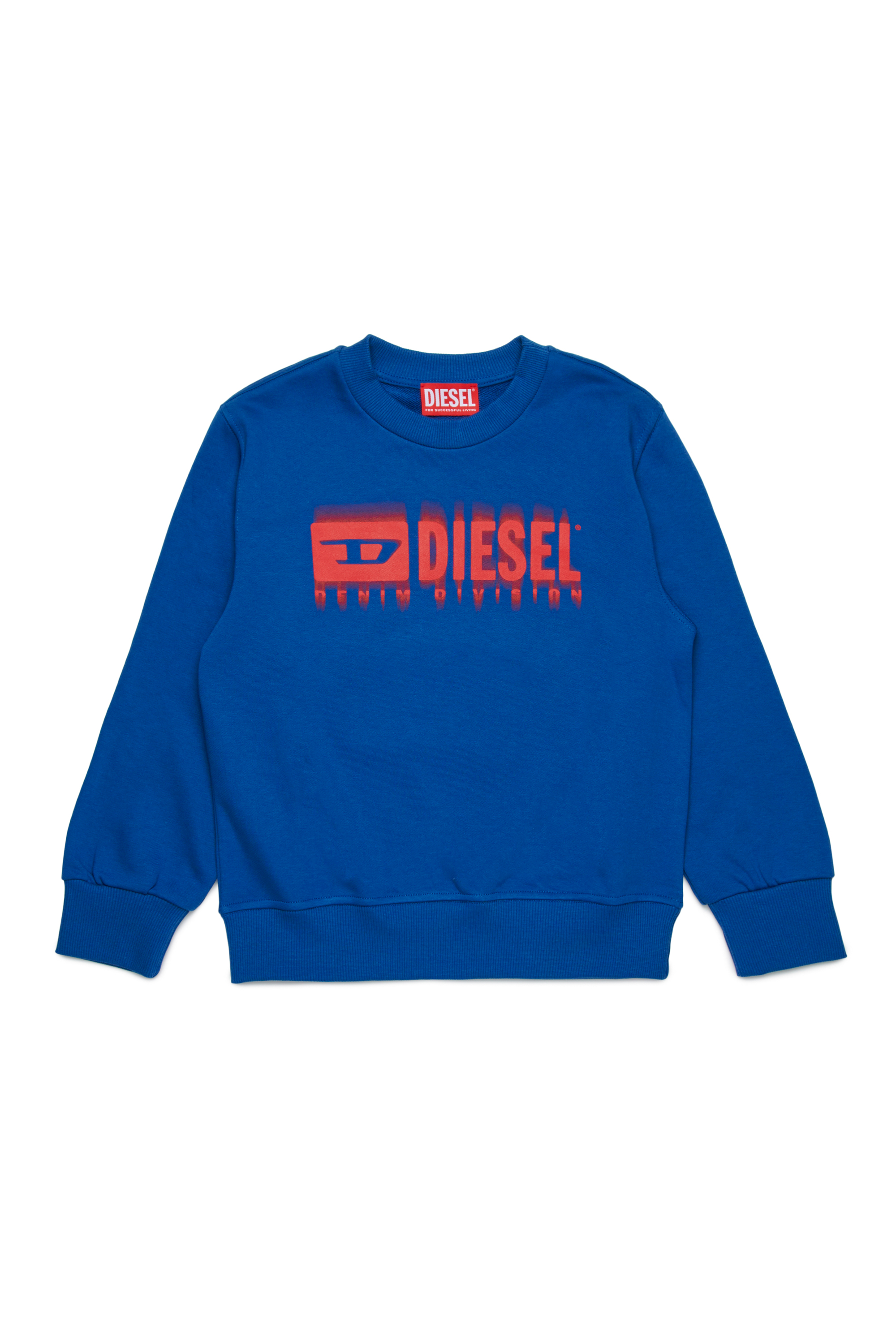 Diesel - SGINNL8 OVER, Uomo Felpa con logo sbavato in Blu - Image 1