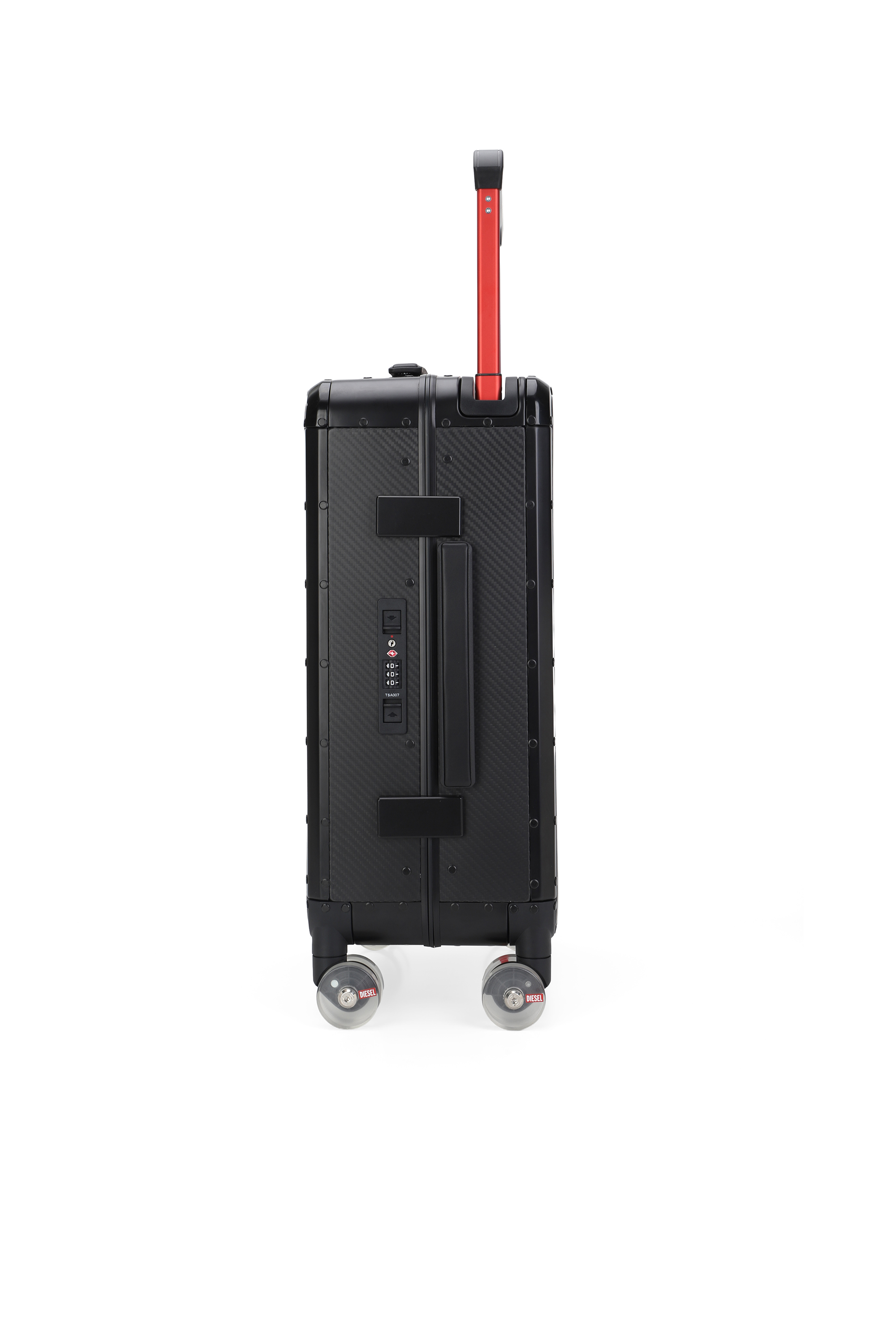 Diesel - DIESEL CARBON FIBER TROLLEY-BLACK- DSL00, Valigia in fibra di carbonio taglia S Unisex in Nero - 4