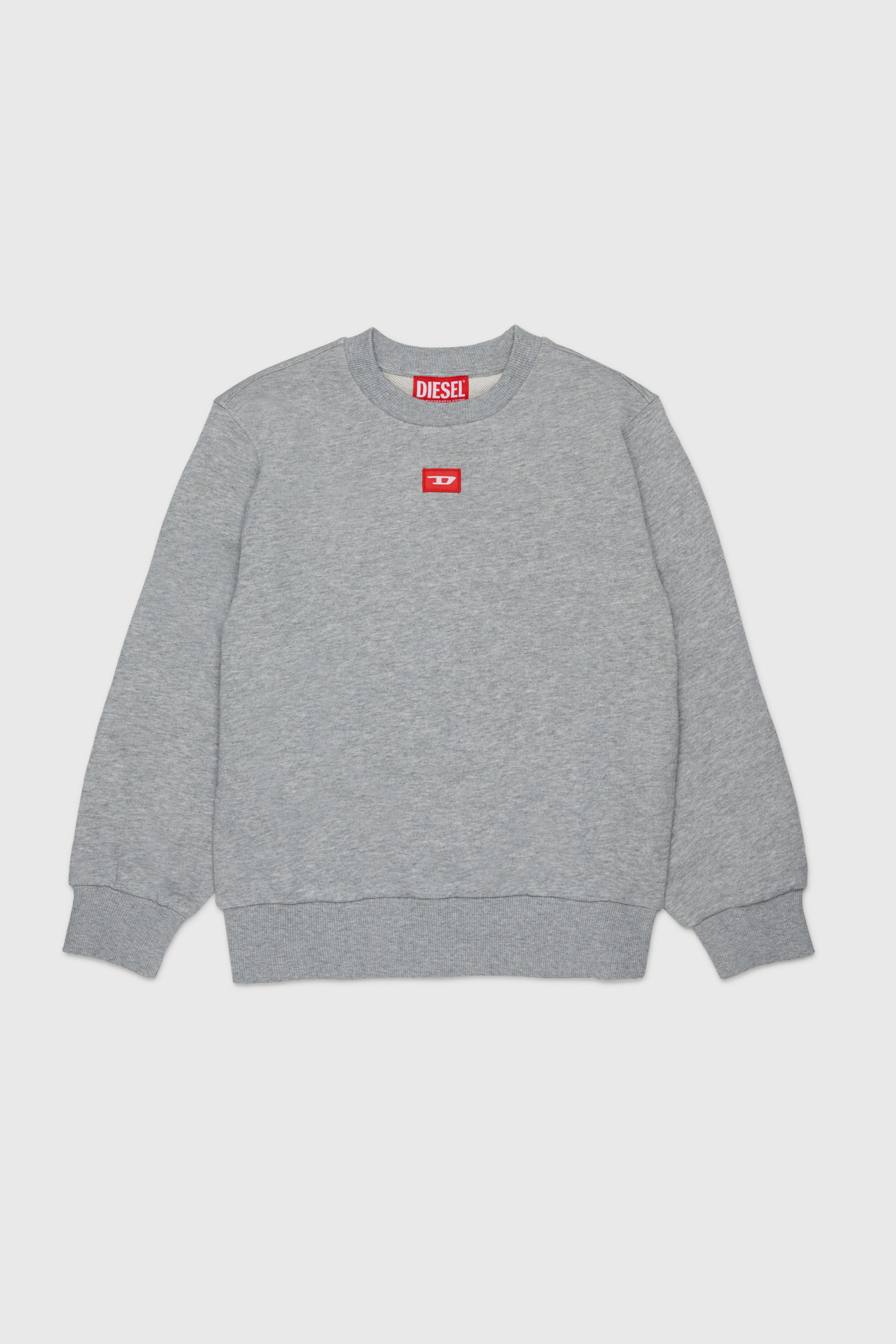 Diesel - SXGIN OVER, Felpa con piccolo logo applicato Unisex in Grigio - 1
