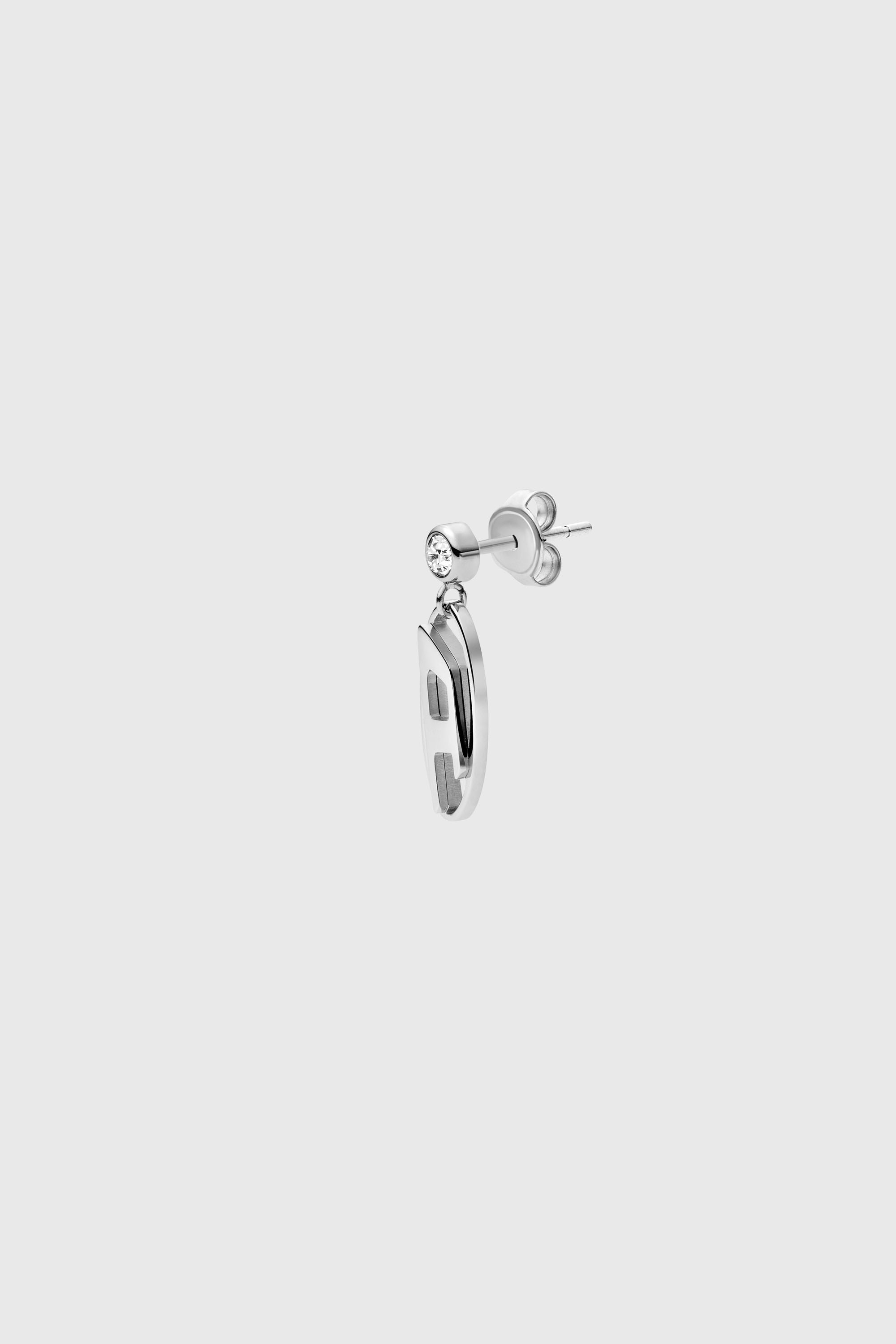 Diesel - DX1655040 JEWELLERY, Orecchino a goccia in acciaio inossidabile Unisex in Argento - 2