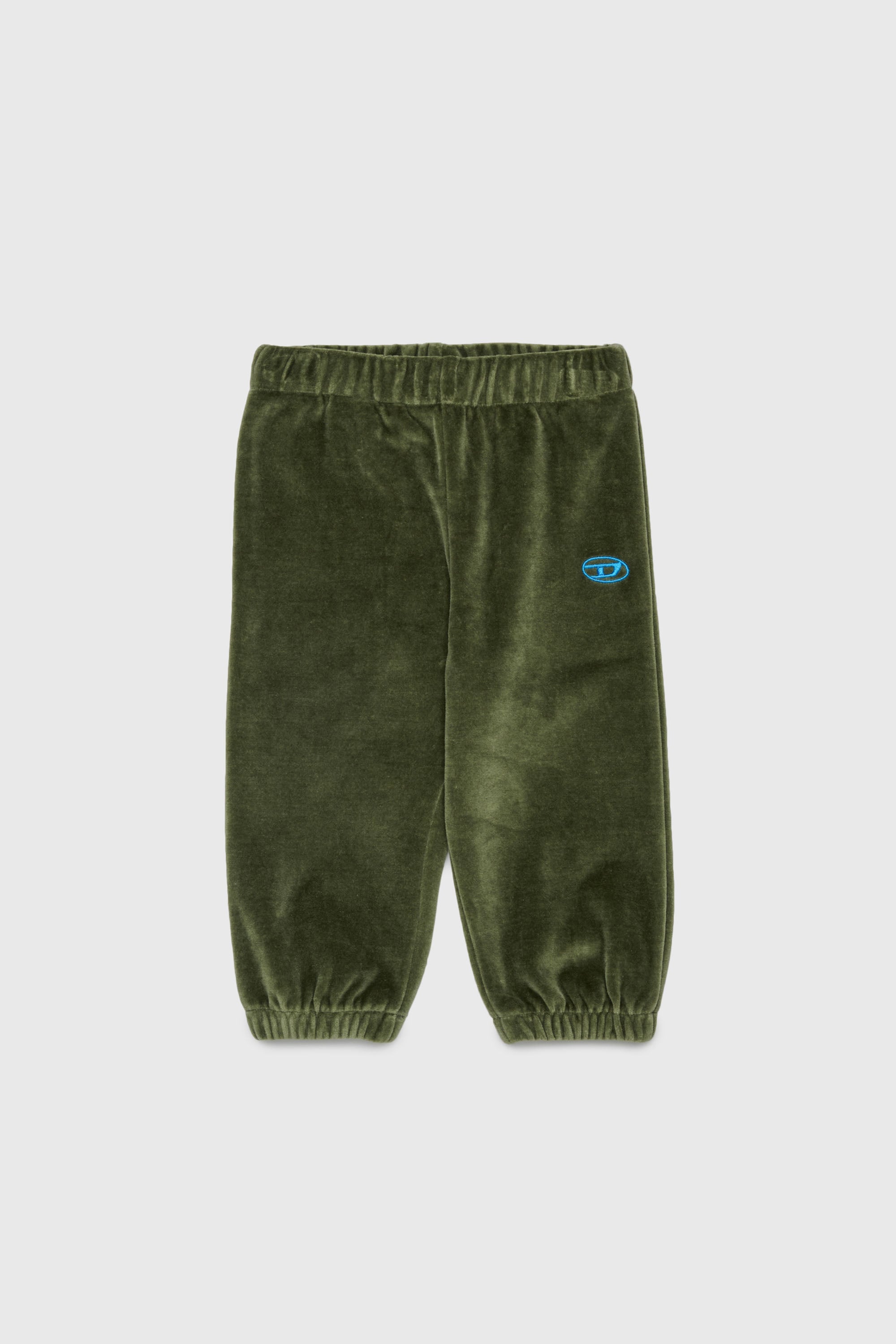 Diesel - PHENIB, Pantaloni in velluto con ricamo Oval D Uomo in Verde - 1