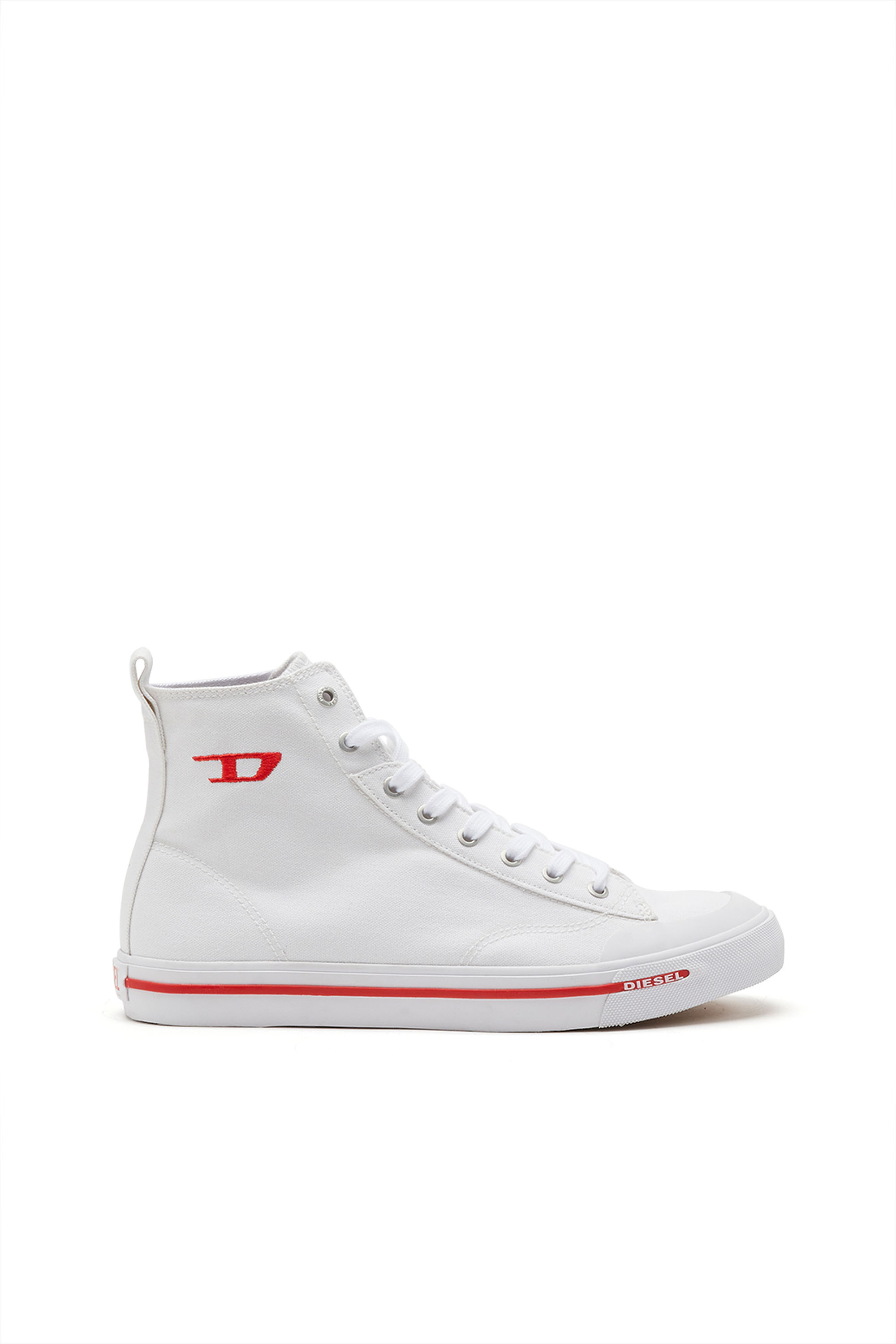 SAthos Mid da uomo Sneakers alte in tela con patch ovale Diesel