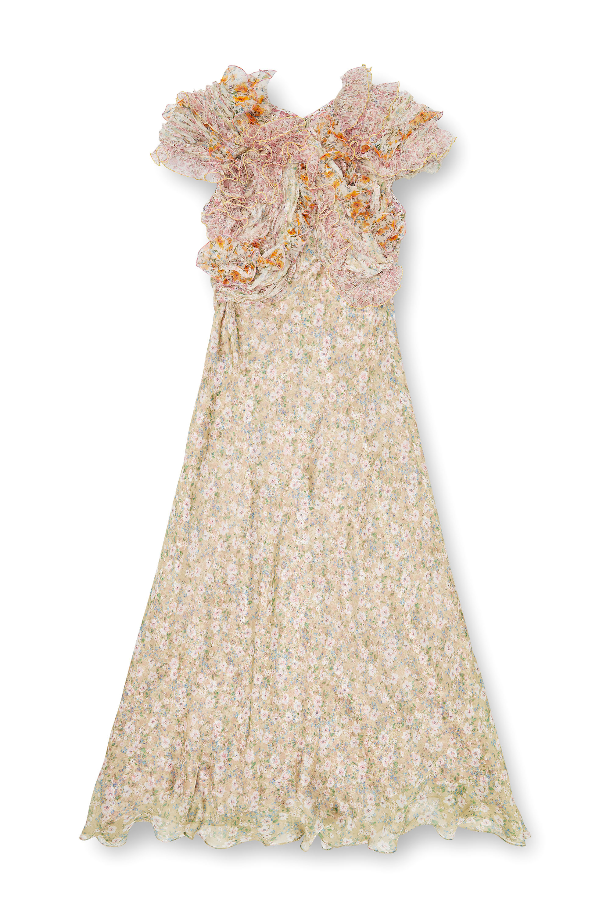 Diesel - D-FIBY, Abito in seta con stampa floreale Donna in Multicolor - 1