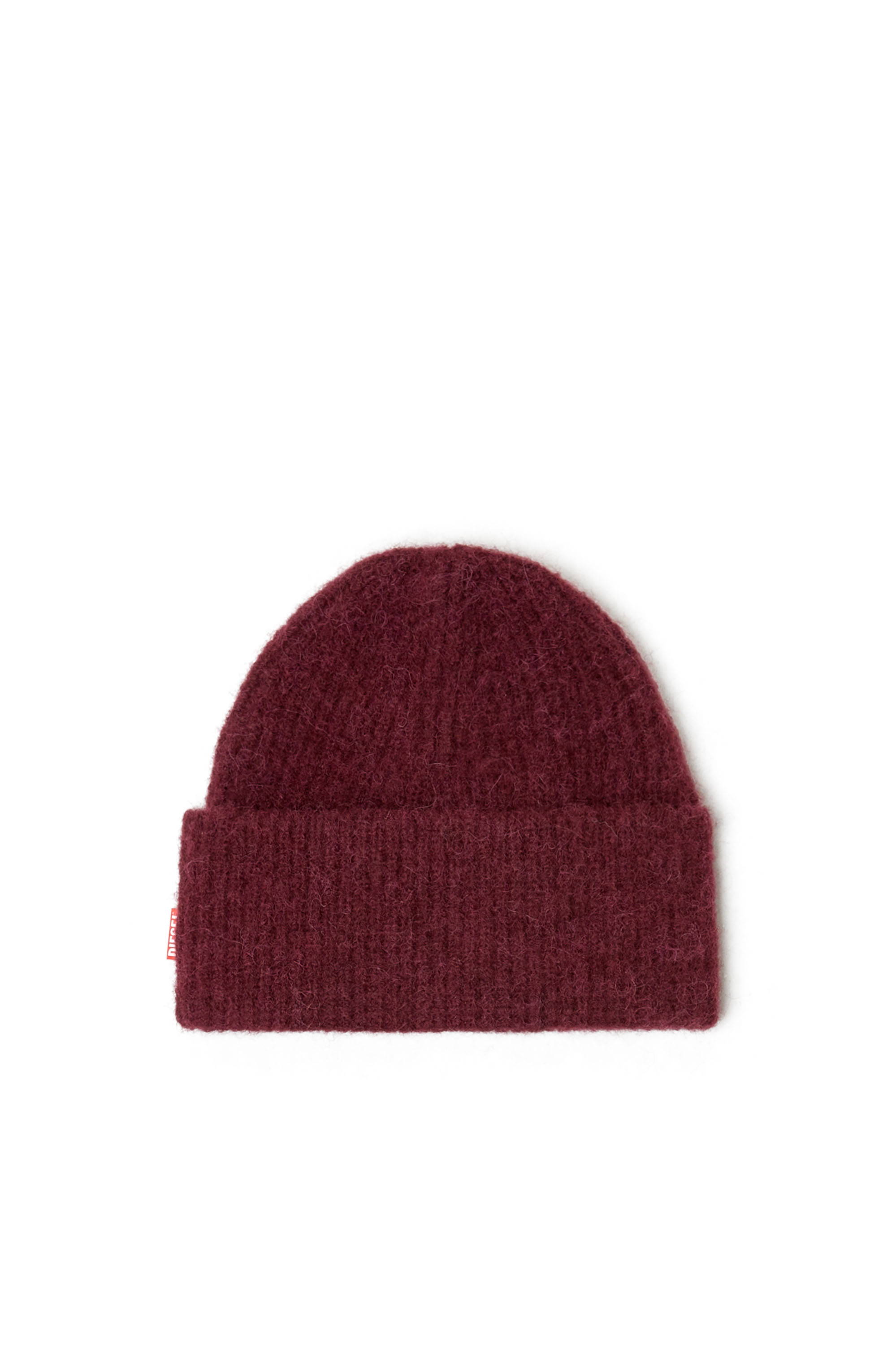 Diesel - FR-K-LOLLO-HAT, Berretto burgundy con ricamo Oval D Unisex in Rosso - 2