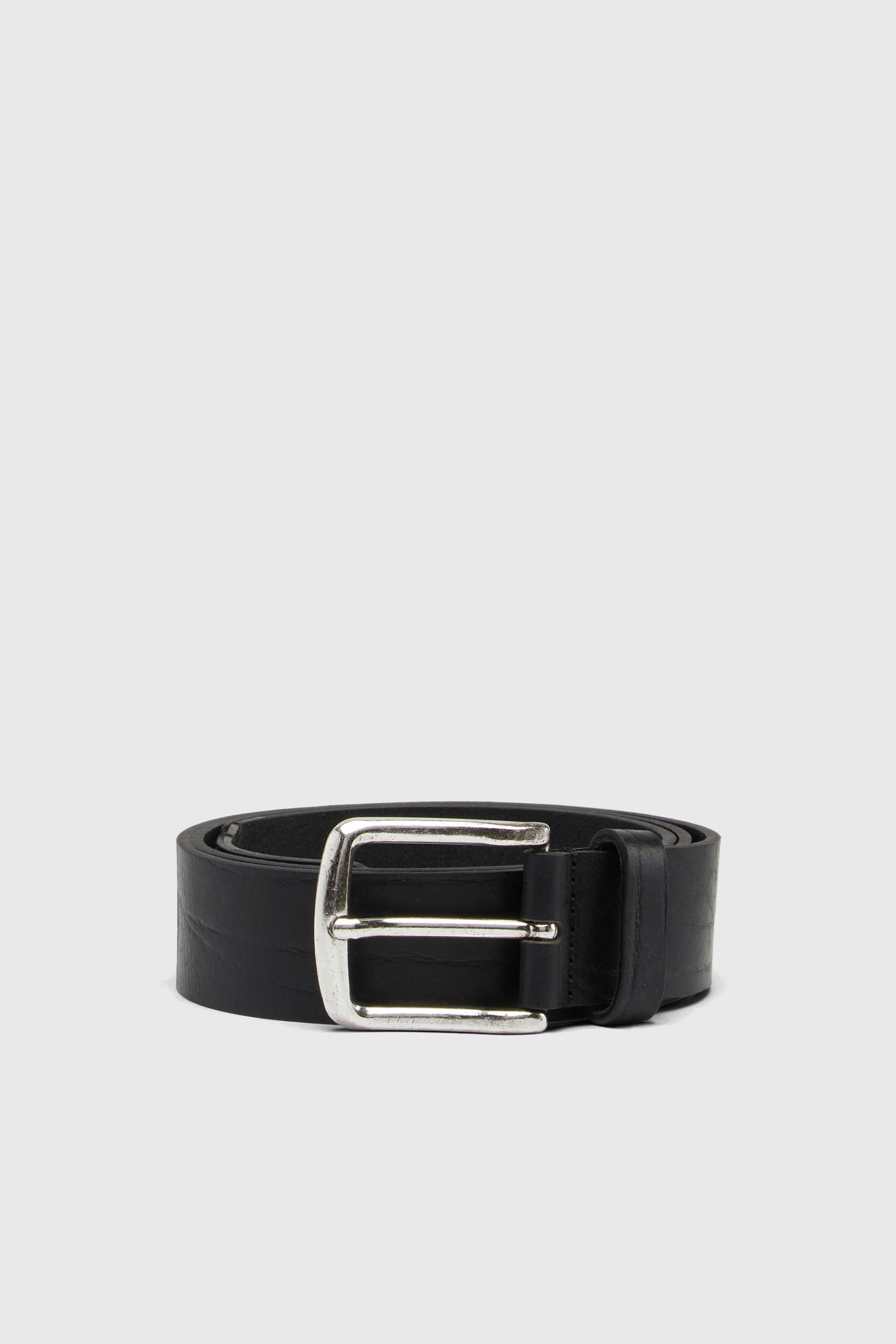 Diesel - B-LINE, Cintura 3.9 cm in pelle trattata con logo diesel Uomo in Nero - 1