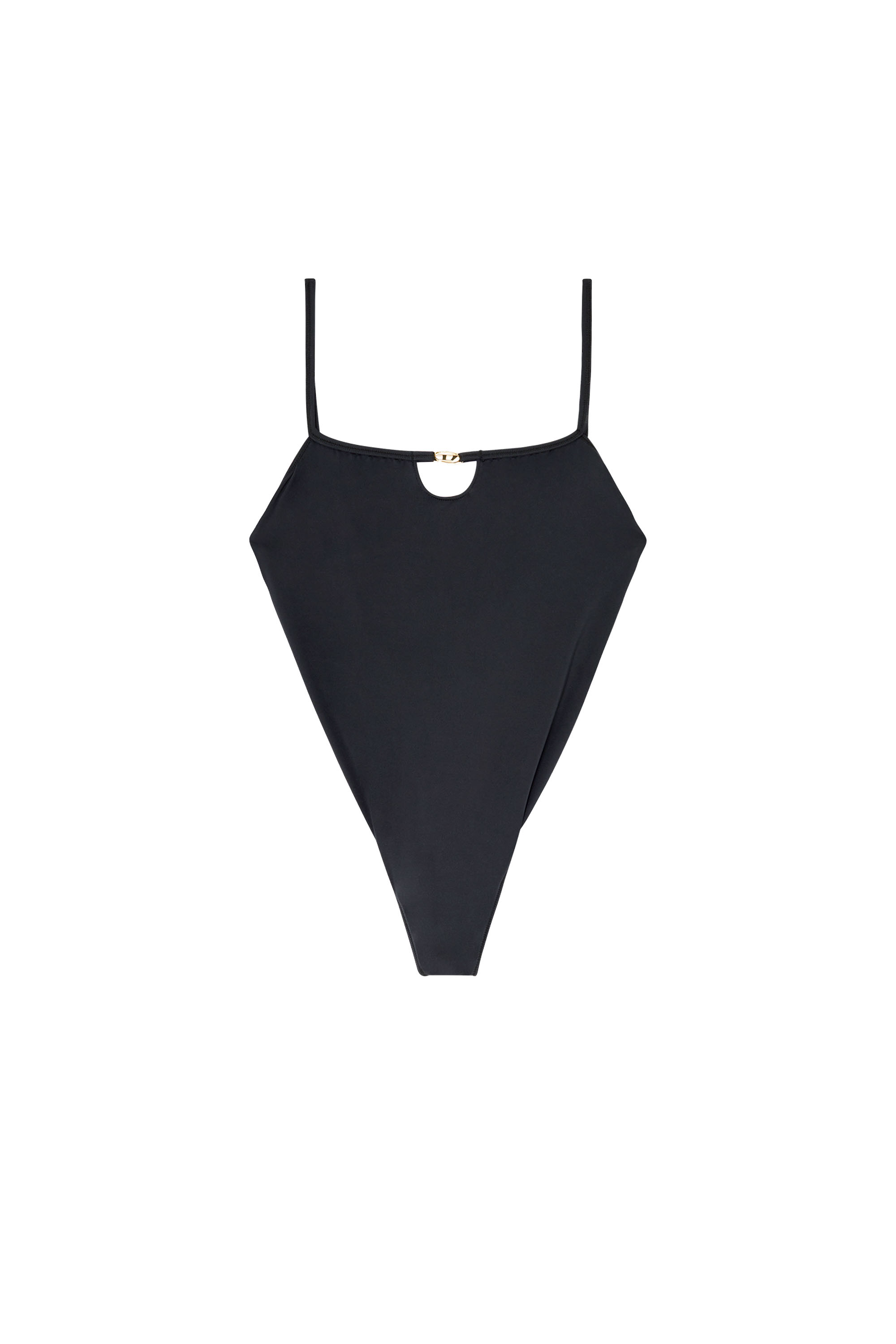 Diesel - KIARA-UTLT, Body in nylon con cut-out e metallo Oval D Donna in Nero - 2