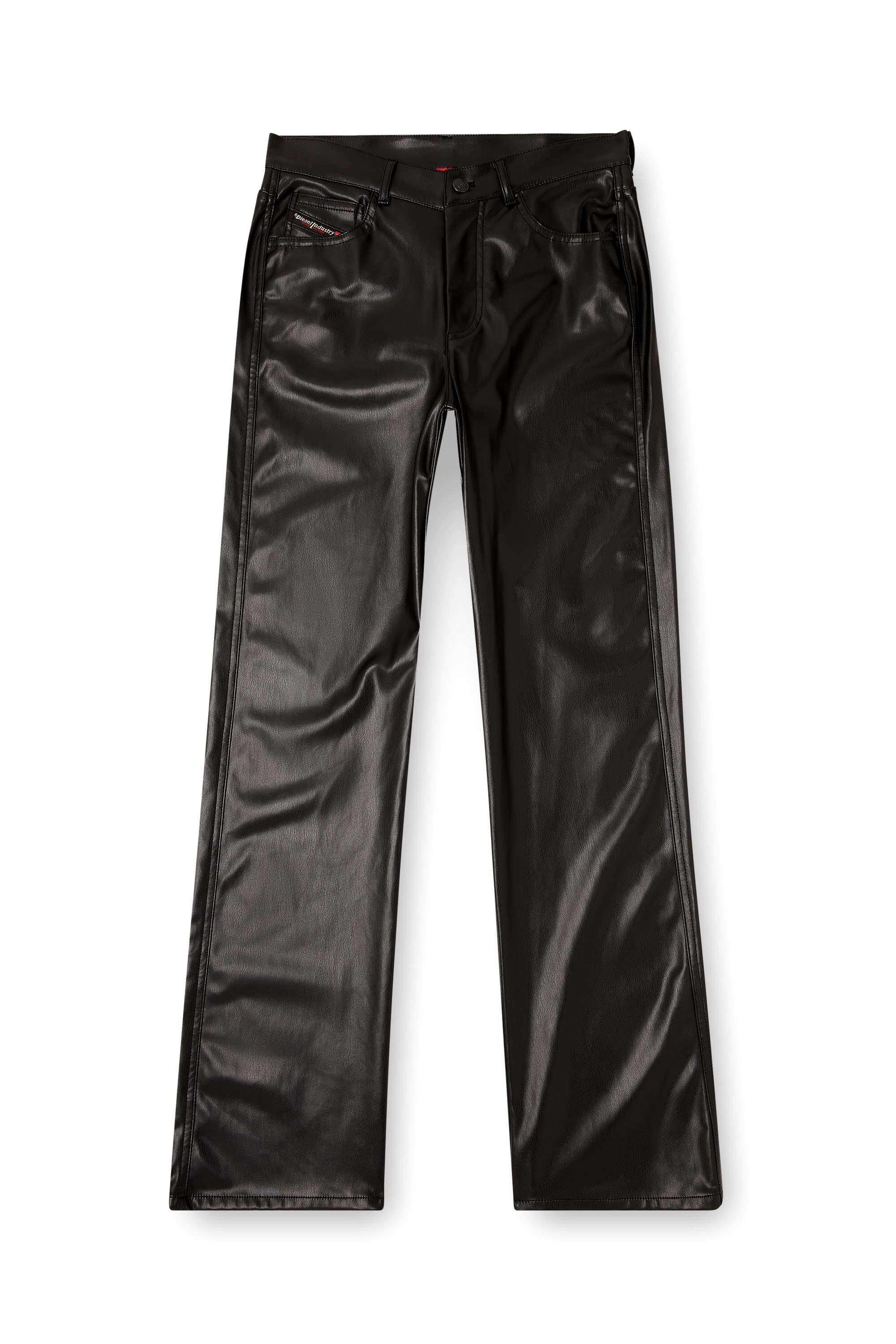 Diesel - P-LAIN, Pantalone 5 tasche in tessuto coated Donna in Nero - 3