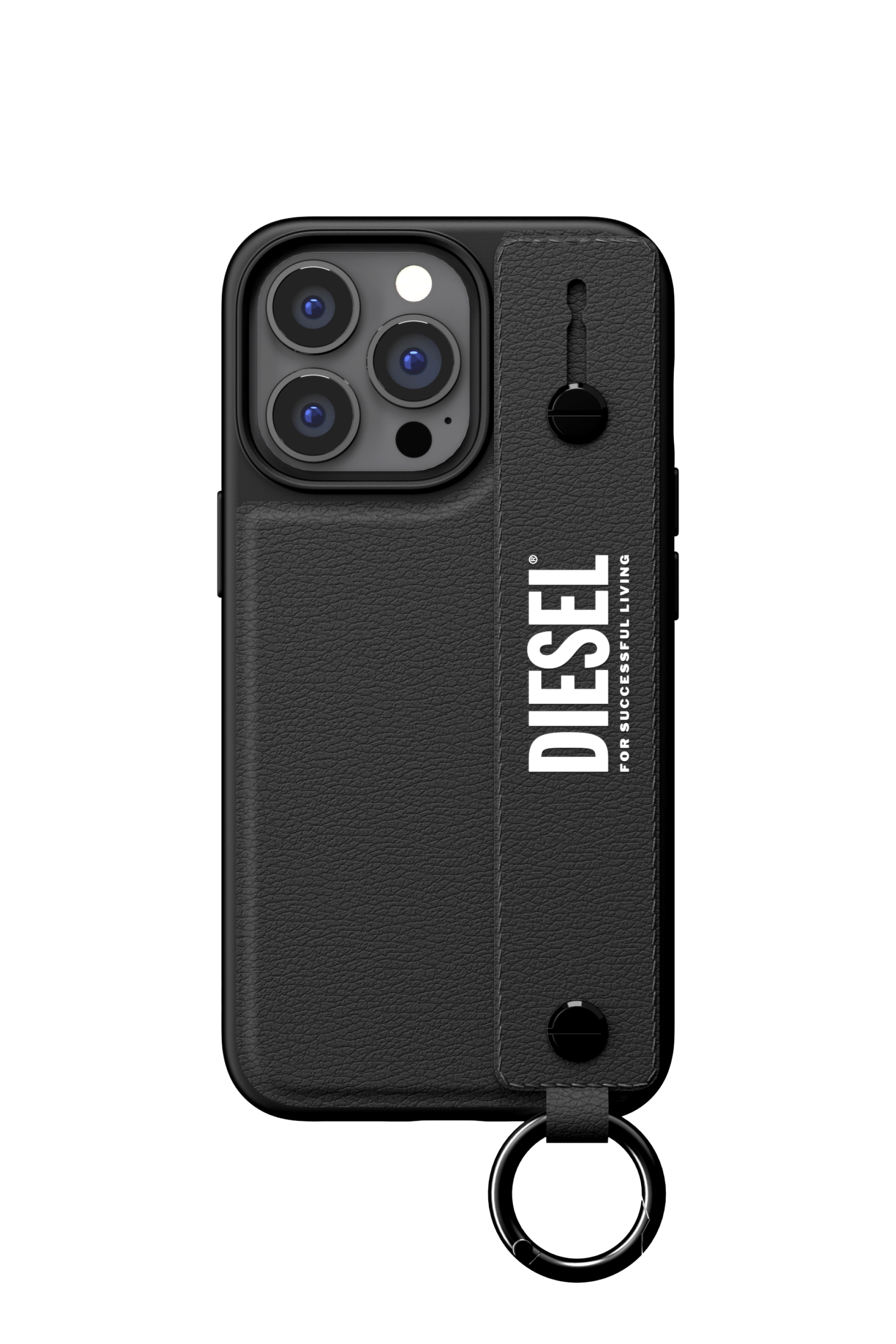 Diesel - 47177 TECH CHAIN, Cover con cinturino per iPhone 13/13 Pro Unisex in Nero - 2