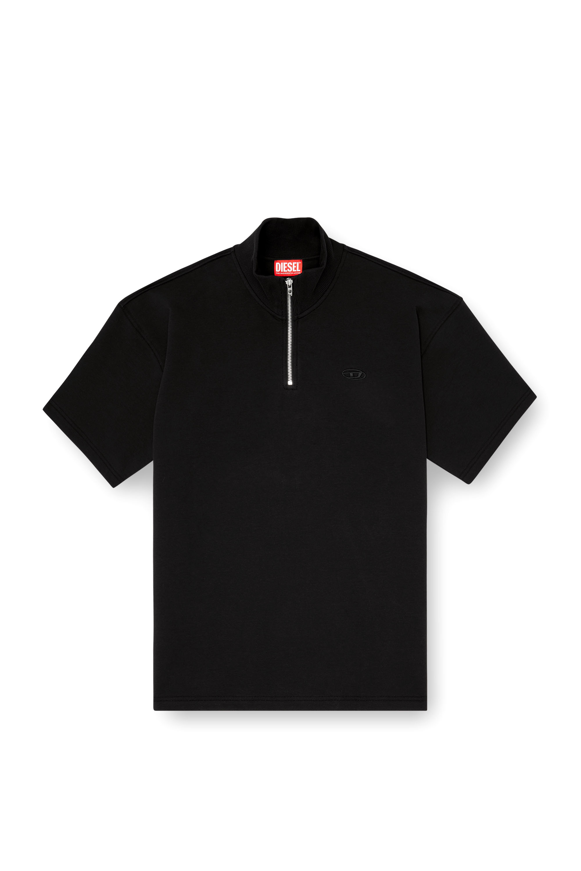 Diesel - S-CUBY, Felpa a manica corta con zip in scuba leggero Uomo in ToBeDefined - 3