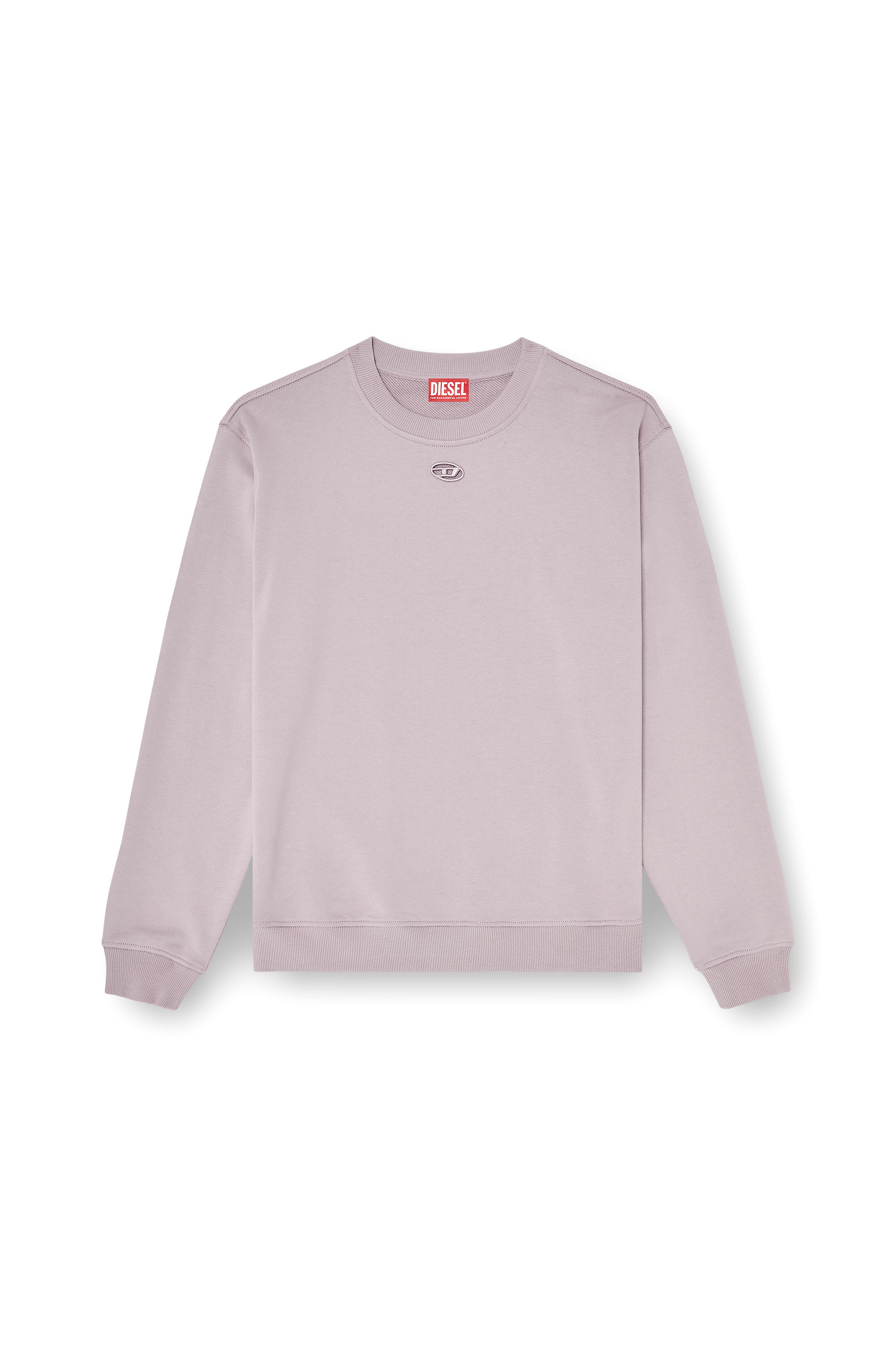 Diesel - F-NORMY-OD, Felpa in cotone con ricamo Oval D Donna in Viola - 2