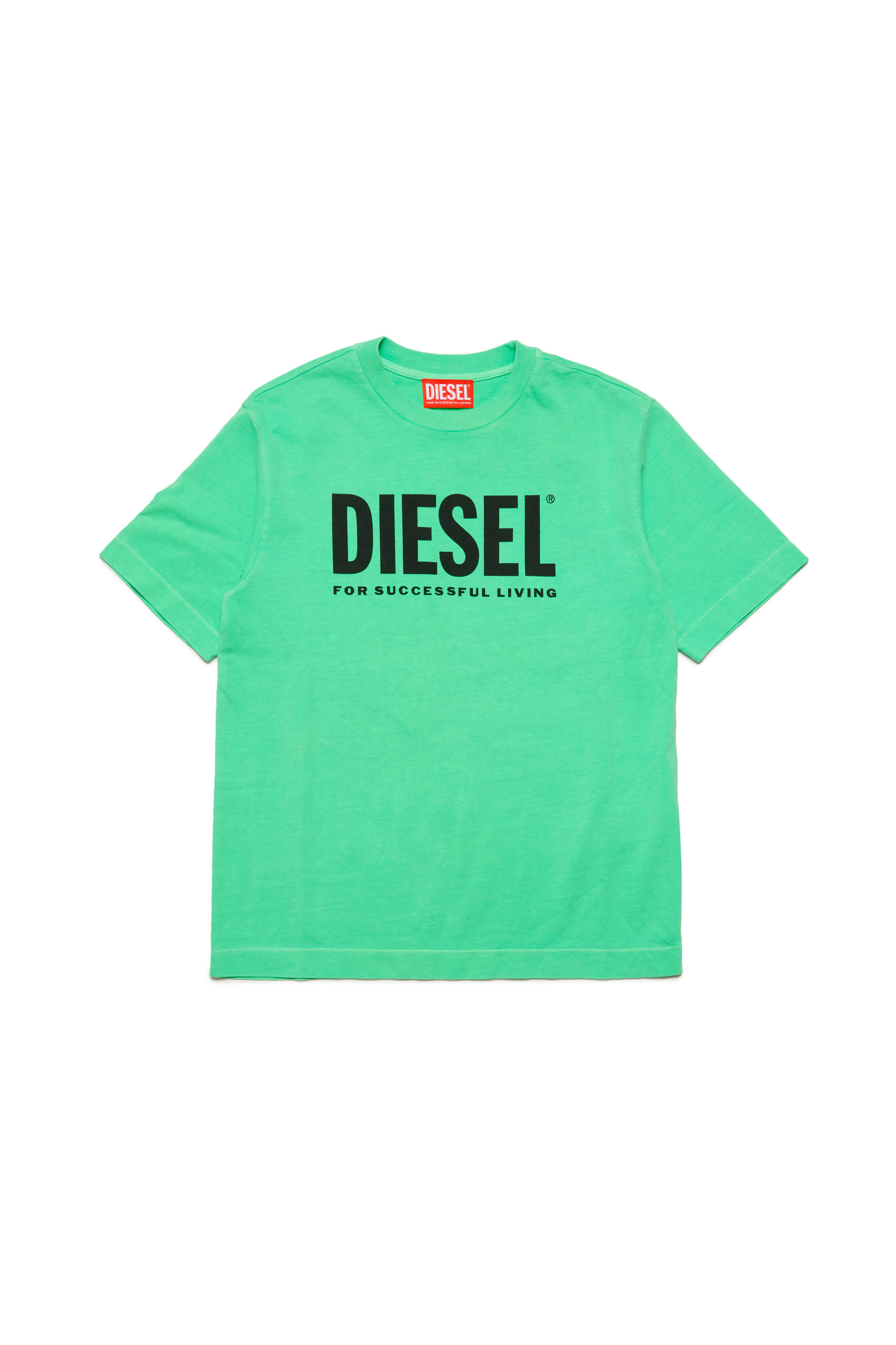Diesel - TNUCI OVER, Unisex T-shirt with Diesel For Successful Living logo in Green - Image 1