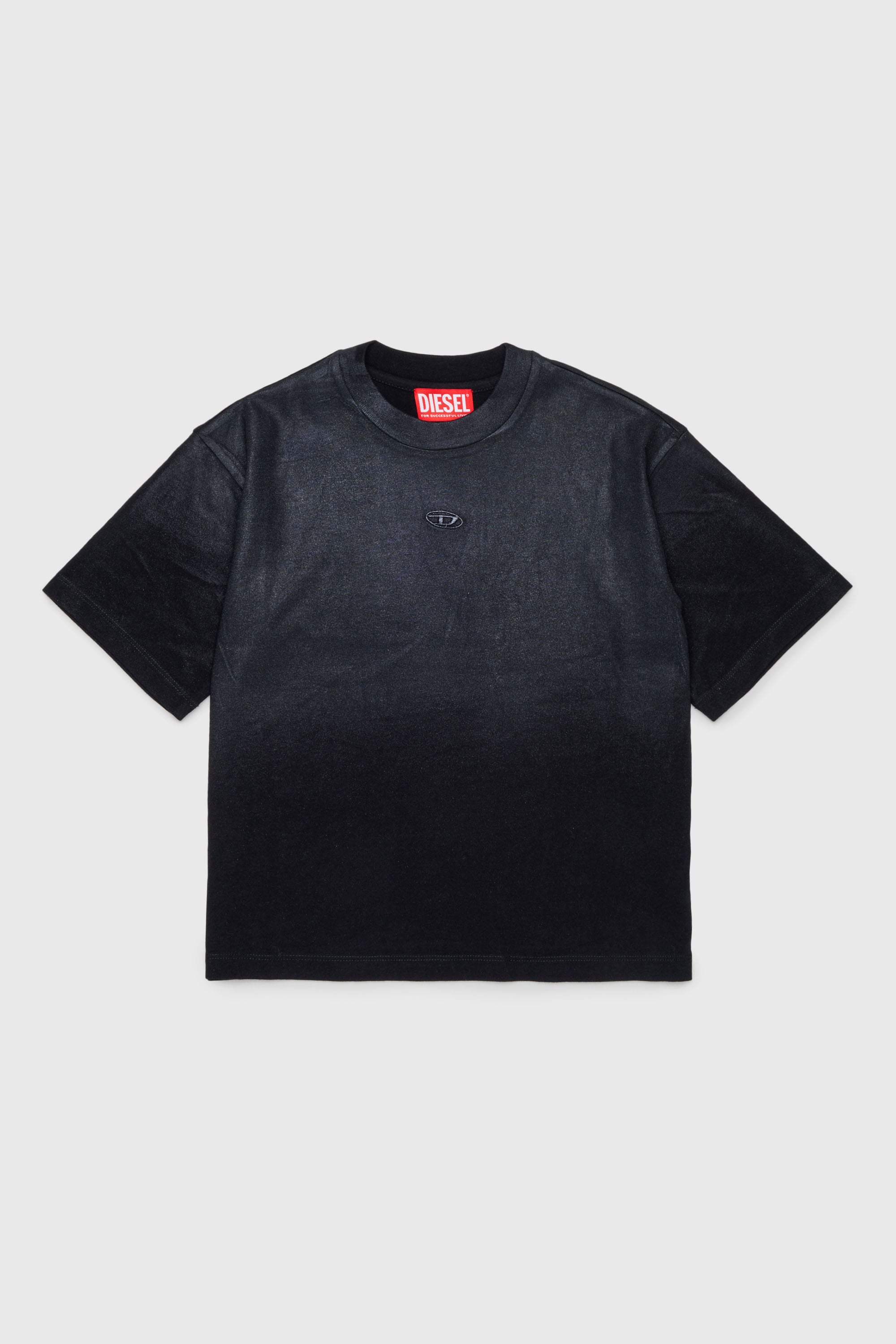 Diesel - TANORMYS2, T-shirt in cotone con ricamo Oval D tono su tono Donna in Nero - 1