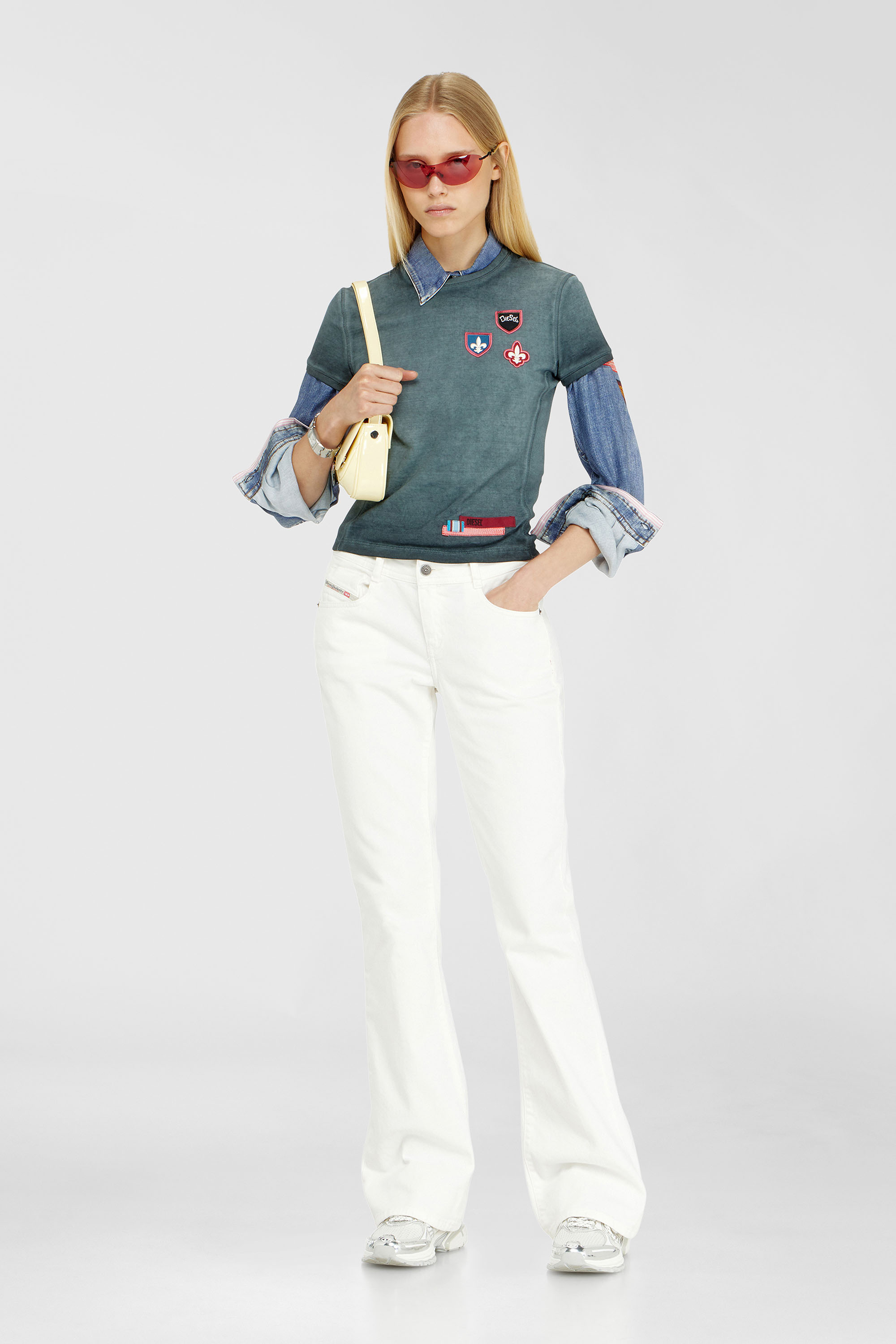 Diesel - Bootcut Jeans 1969 D-Ebbey 09D63 Donna, Bianco - Image 1