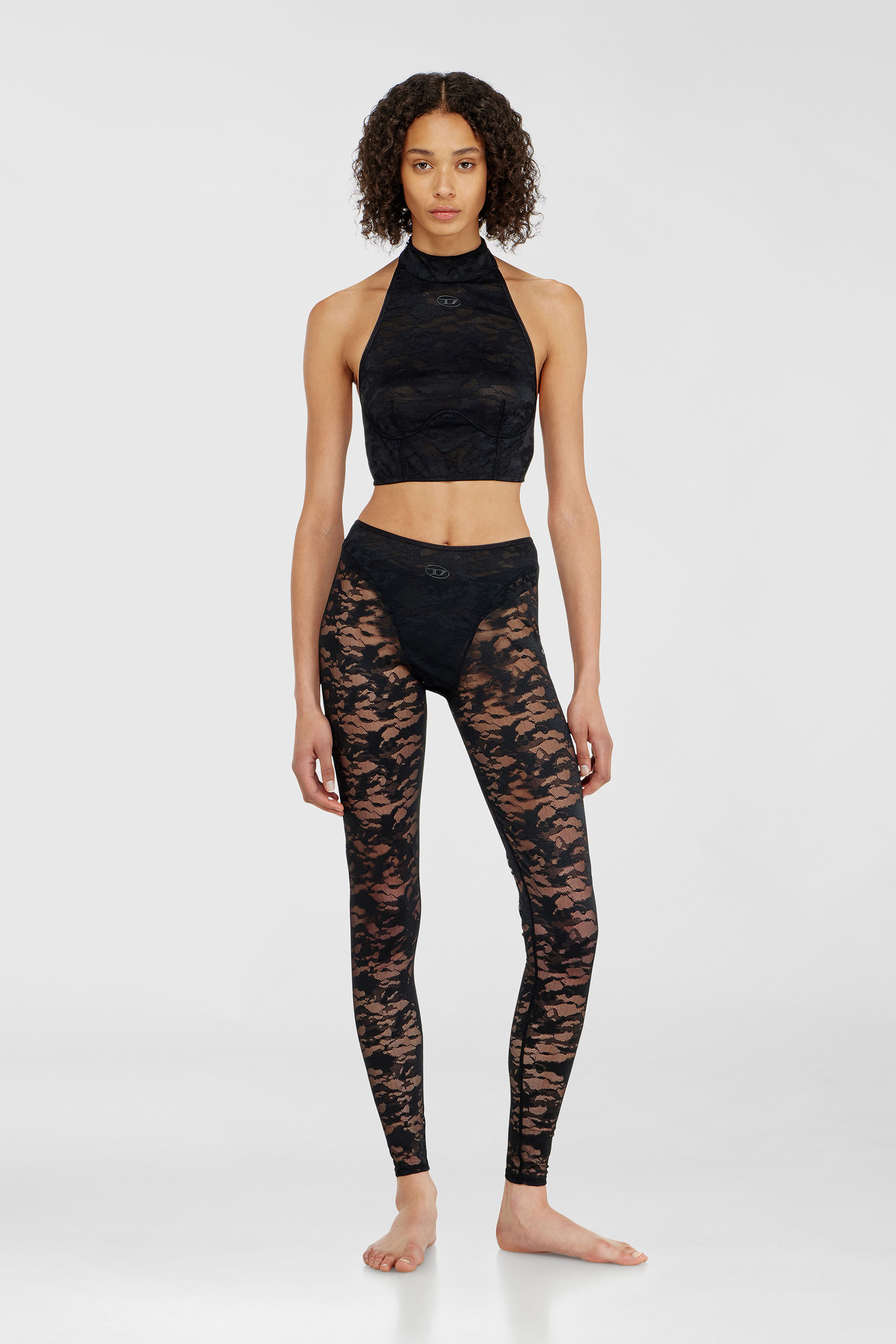 Diesel - MARCIA-UTLT, Bralette in pizzo con scollo all&rsquo;americana Donna in Nero - 1