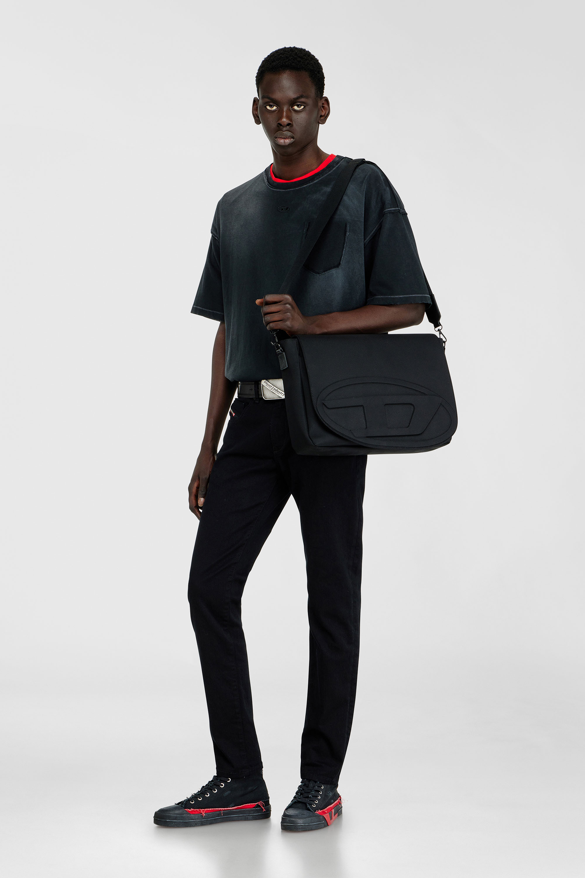 Diesel - 1DR MESSENGER, 1DR Messenger-Messenger in tessuto nylon CORDURA&reg; Uomo in Nero - 2