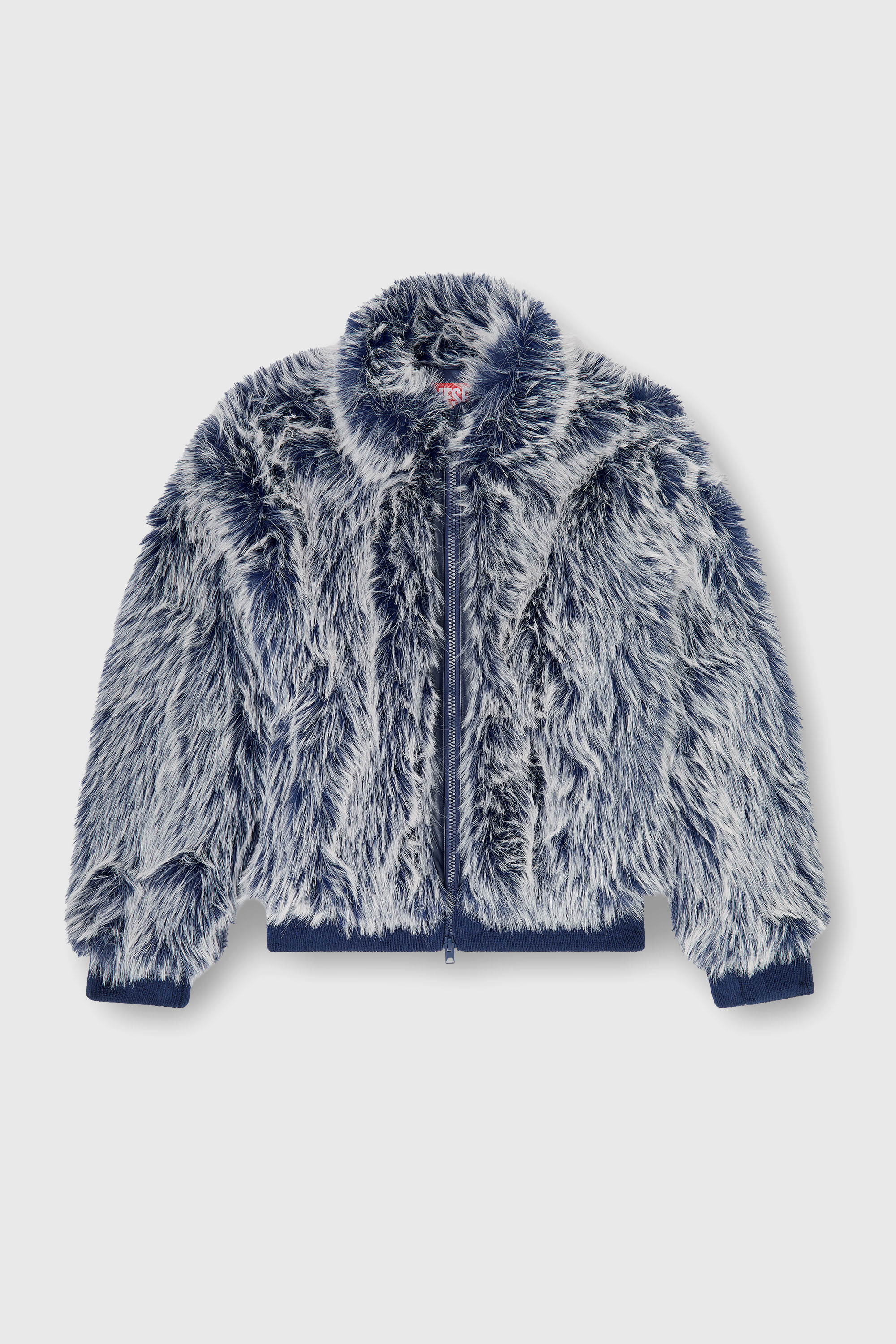 Diesel - W-VICTOR, Giacca invernale effetto shaggy Uomo in Blu - 2