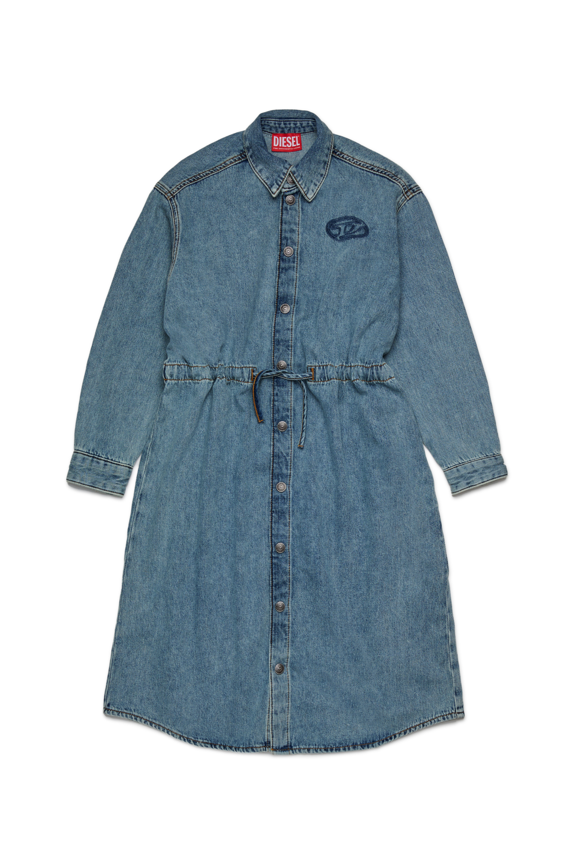 Diesel - DREAMY, Abito in denim con coulisse Donna in Blu - 1