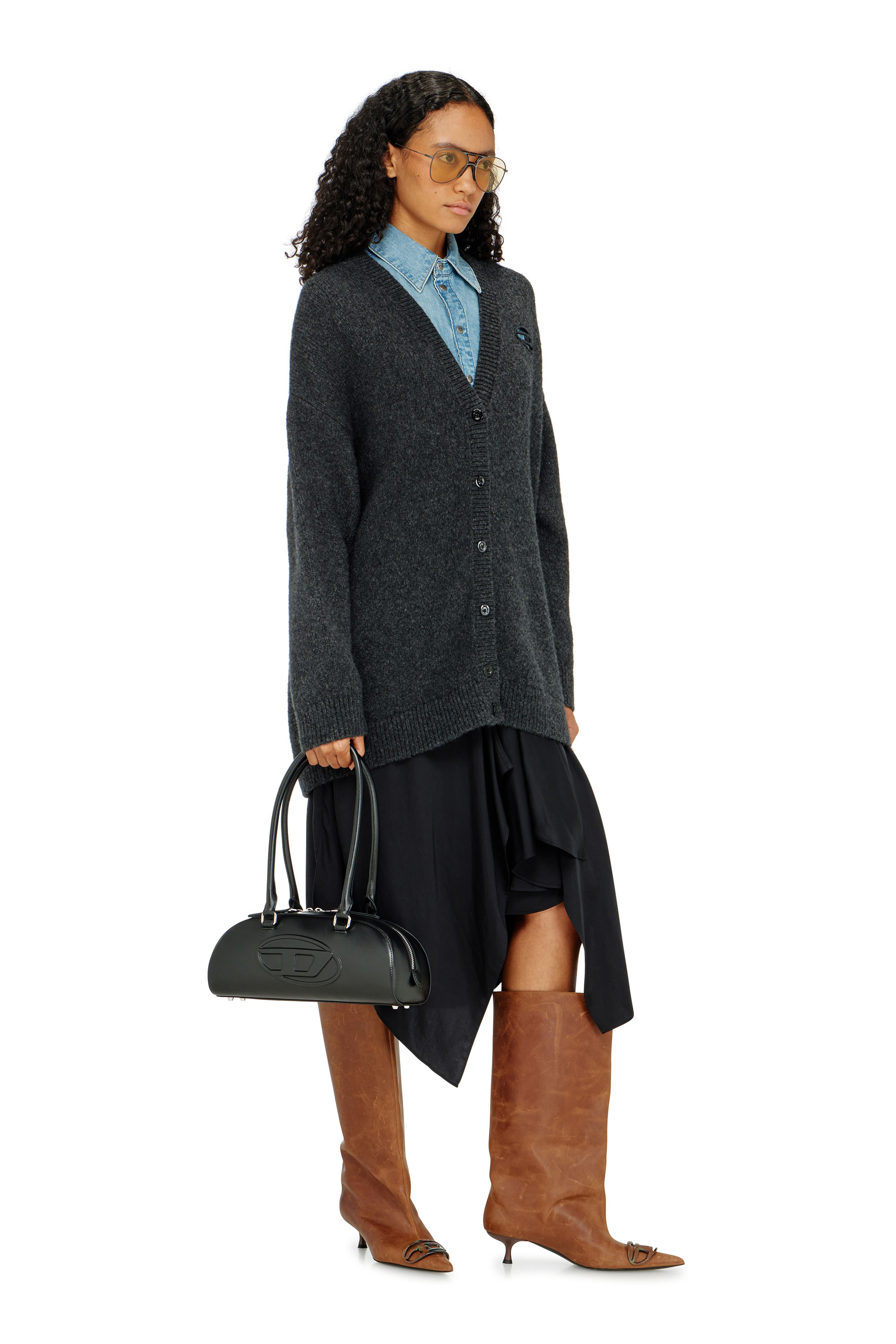 Diesel - M-AREELA, Cardigan in misto lana e alpaca Donna in Multicolor - 2