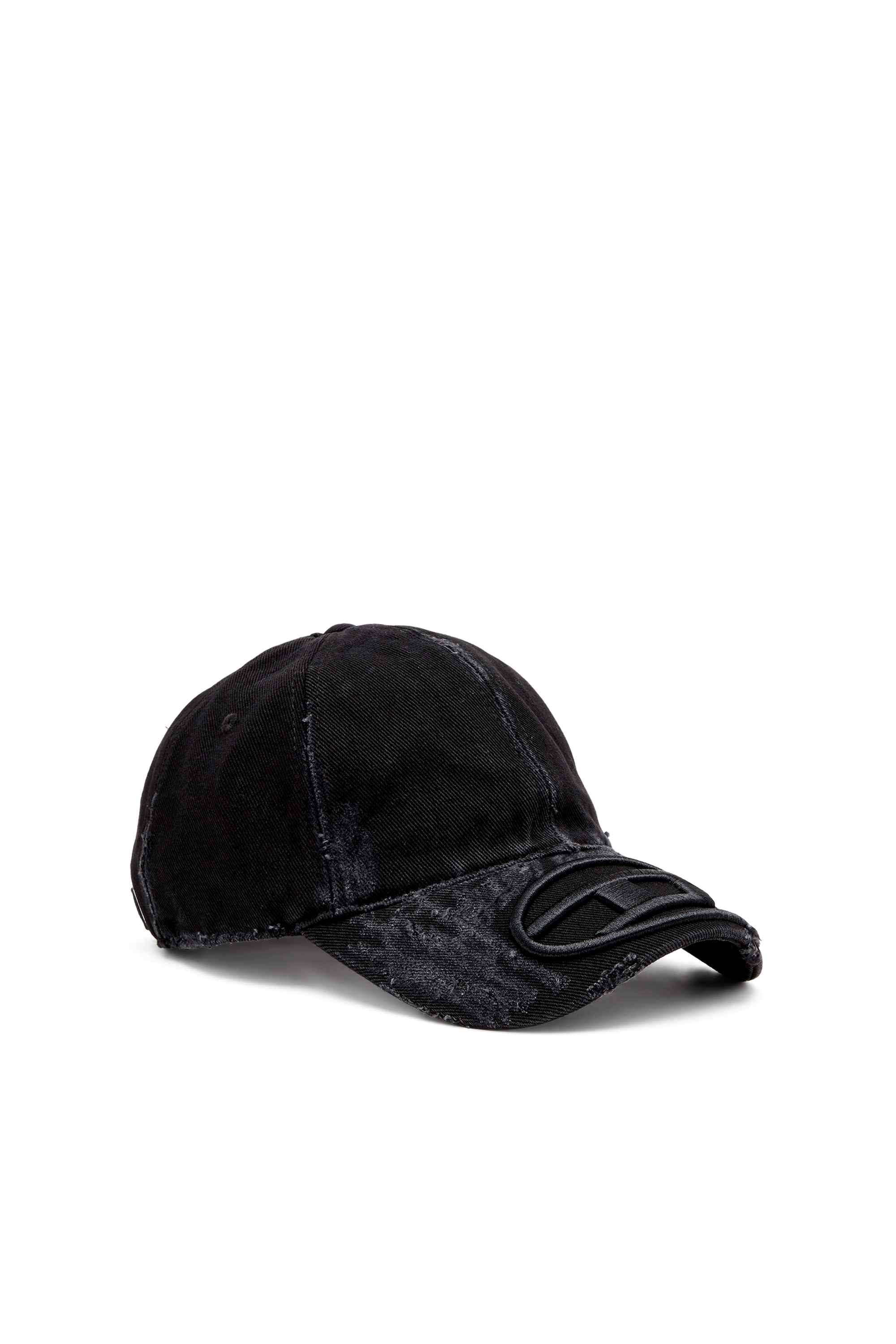 Diesel - C-ODY, Cappello da baseball in denim distressed Uomo in Nero - 1