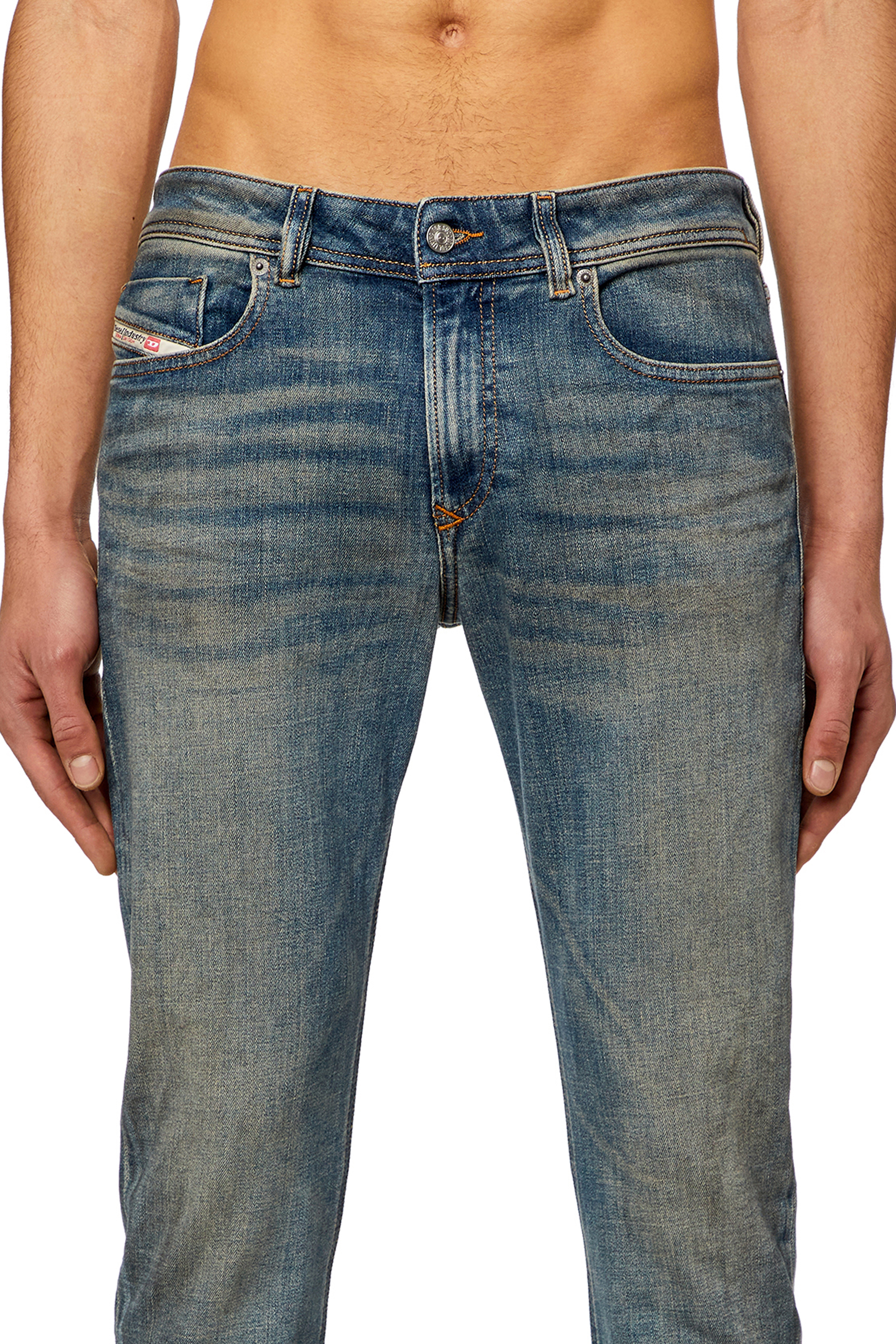 Diesel - Skinny Jeans 1979 Sleenker 09H69, Blu Scuro - Image 3