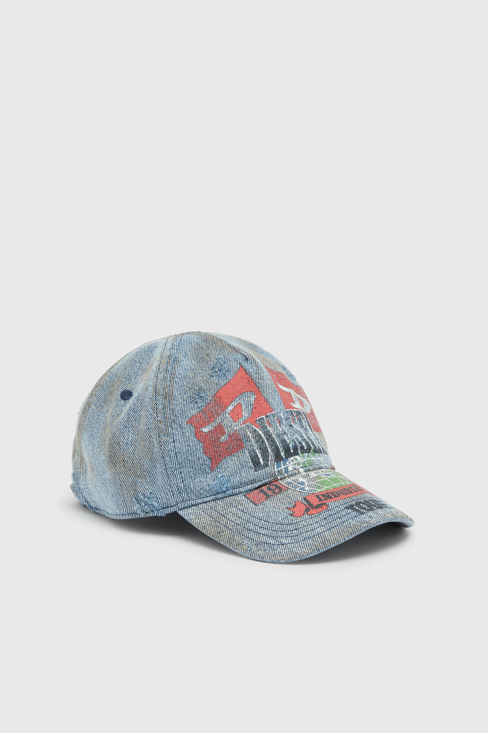 Diesel - C-ROCK, Cappellino da baseball in denim con grafiche concerti Uomo in Blu - 1