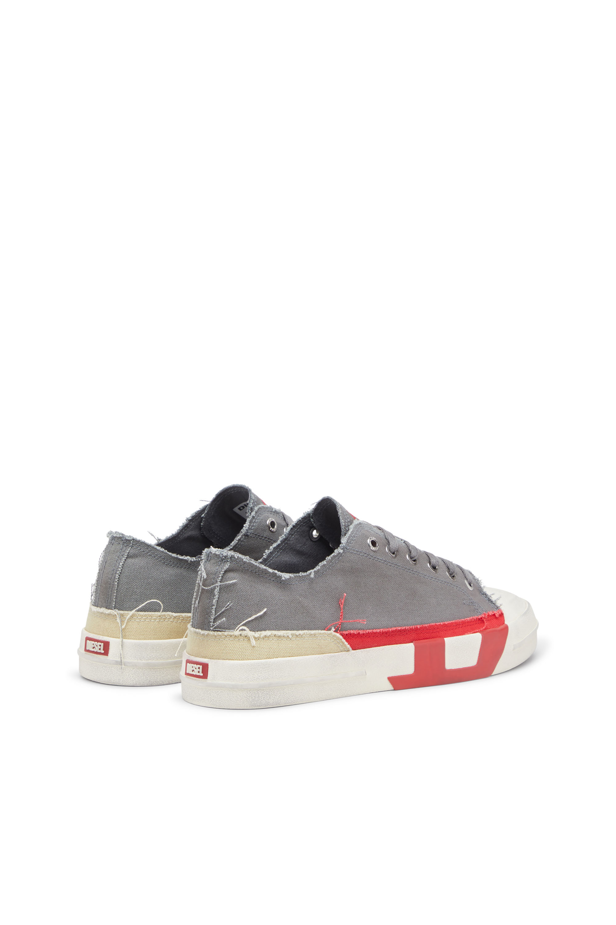 Diesel - S-D-VERSE LOW, S-D-Verse-Sneaker in canvas effetto dirt Uomo in Grigio - 3