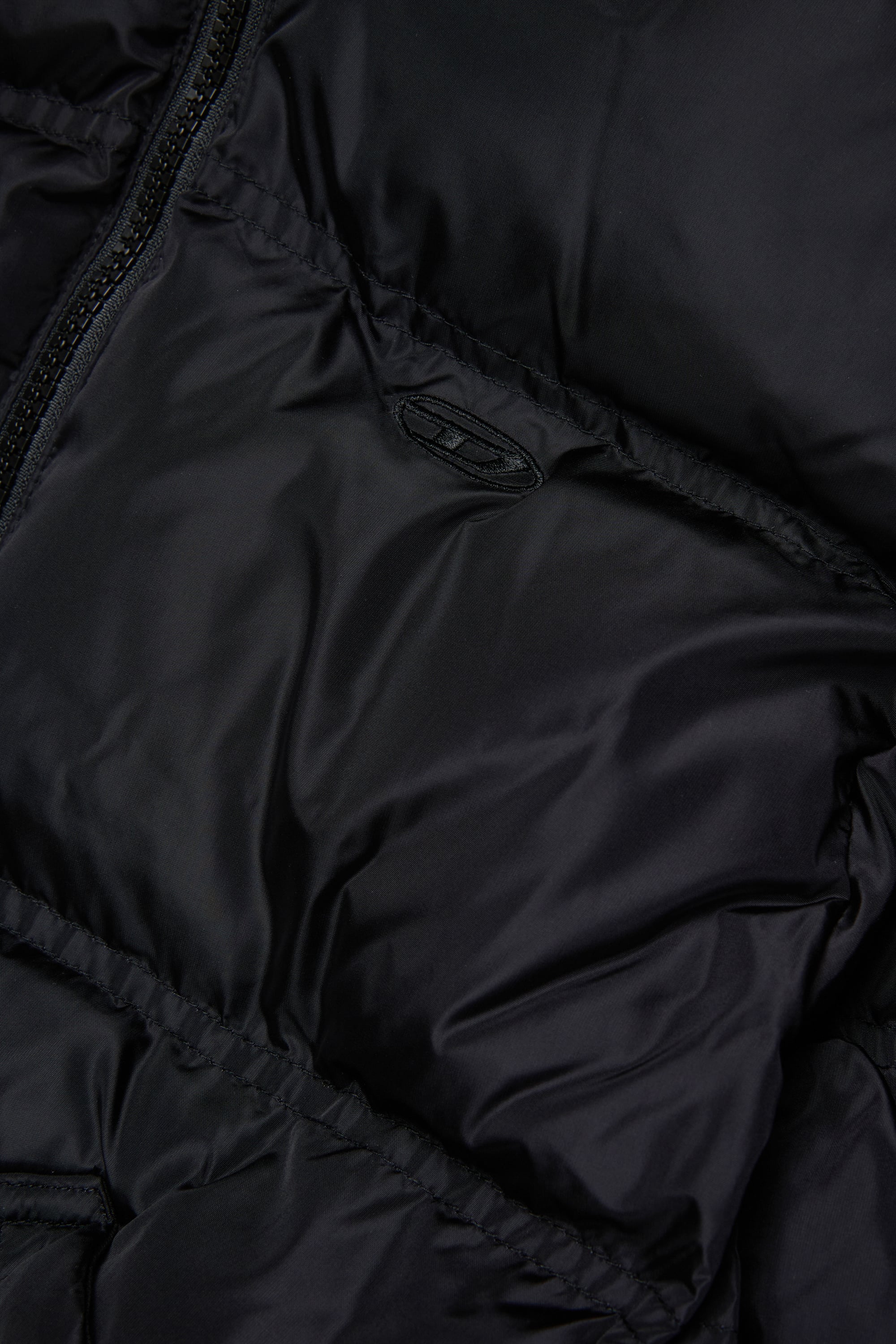 Diesel - JRIVONLONG, Piumino con tasche oversize Unisex in Nero - 4
