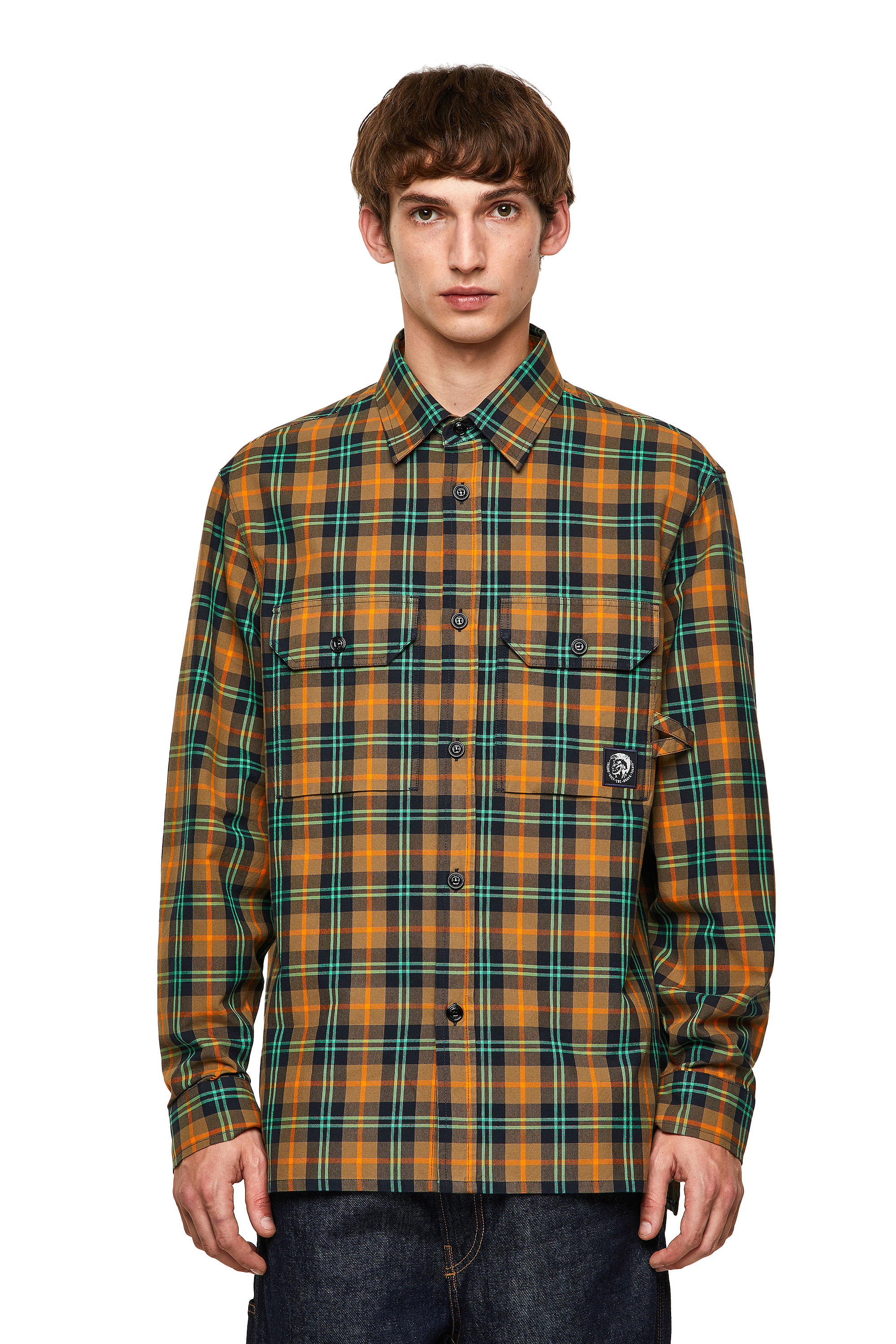 S-JESS-CHECK, Arancione/Verde - Camicie