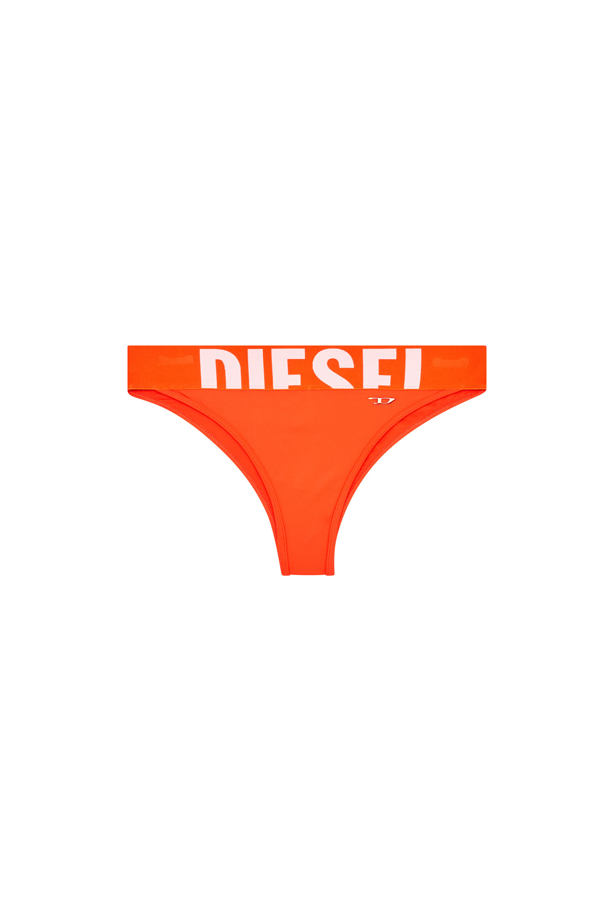 Diesel - LOLA-D-POP, Slip bikini con logo tagliato Donna in Arancione - 4