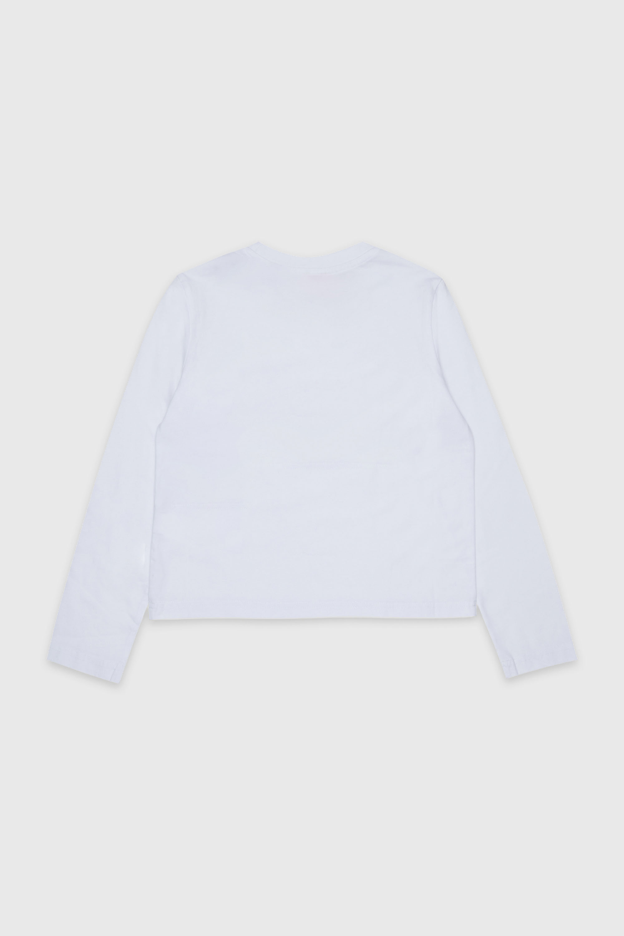 Diesel - TLIBBY, T-shirt a manica lunga con patch logo sfrangiato Donna in Bianco - 2