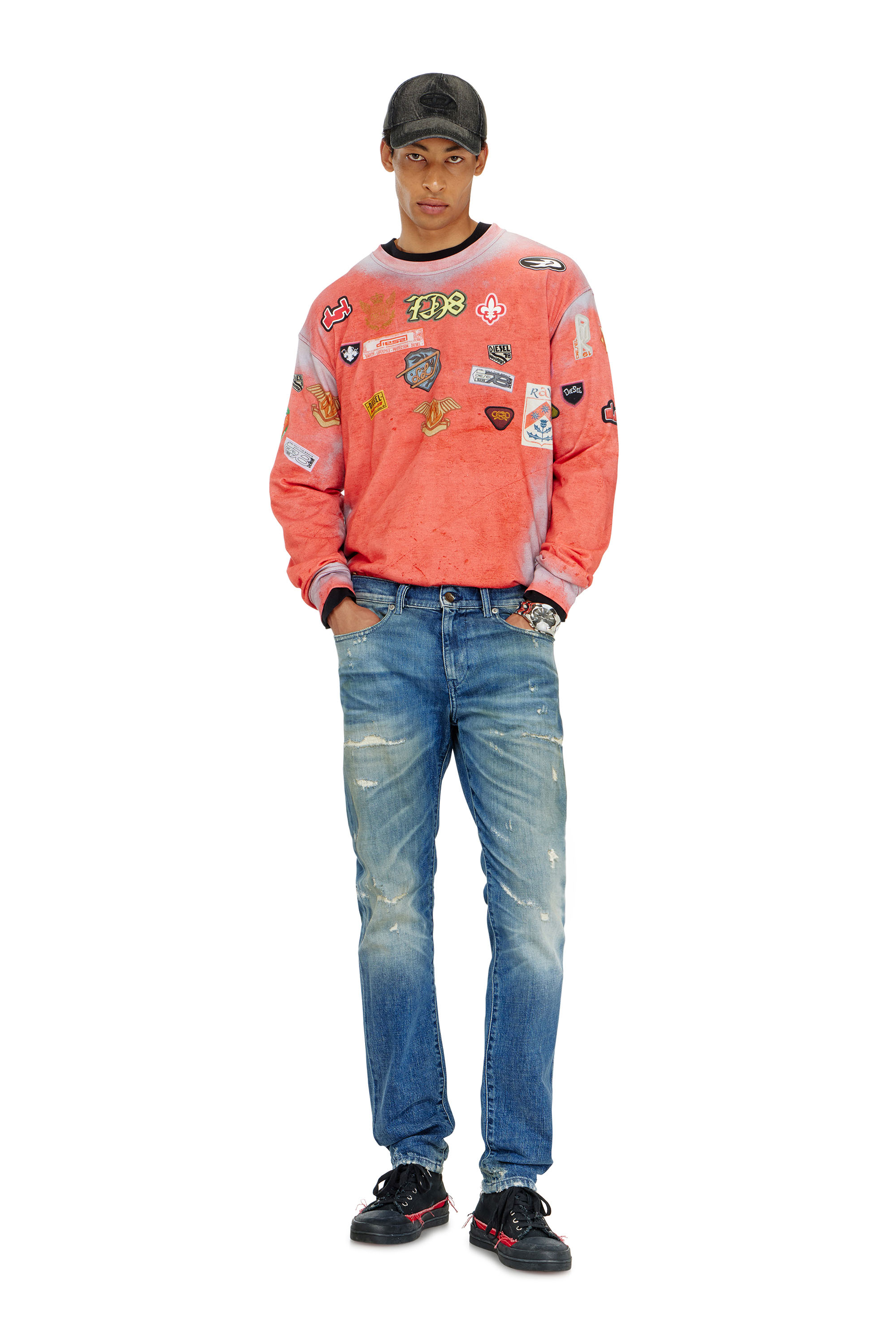 Diesel - Slim Jeans 2019 D-Strukt 007EN Uomo, Blu medio - Image 2