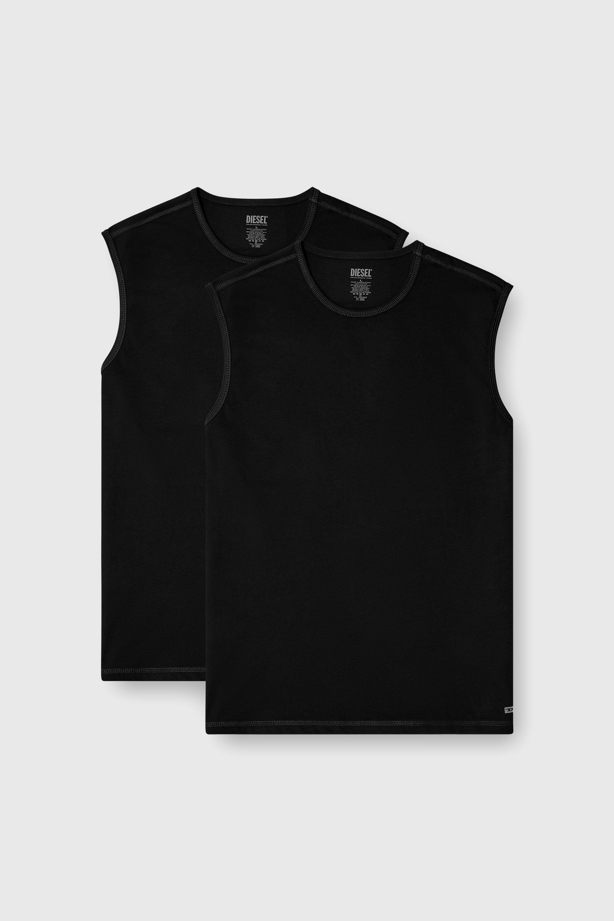 Diesel - TOM-UTLT-2PACK, Set di due canotte Uomo in Nero - 2