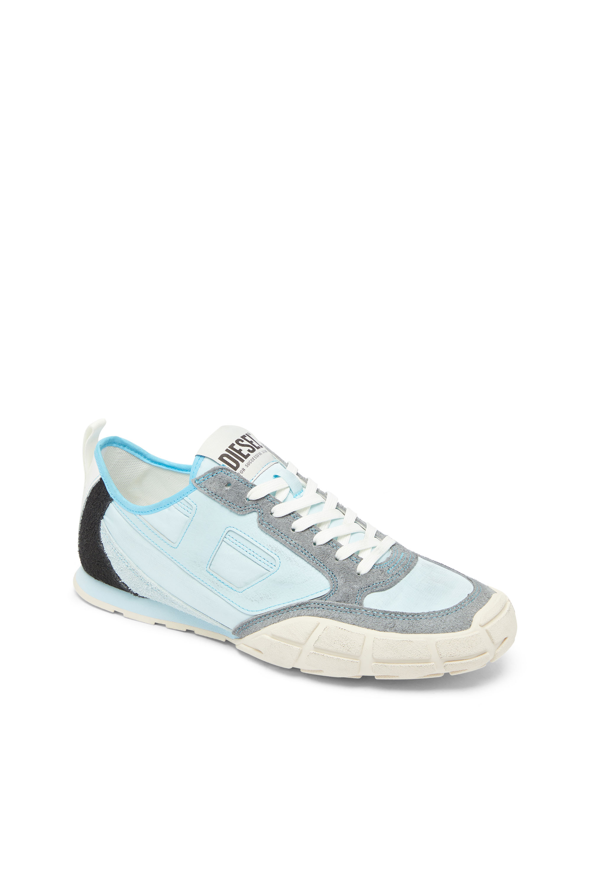 Diesel - S-PAGODHA LOW, S-Pagodha - Sneakers in pelle e nylon Uomo in Blu - 6