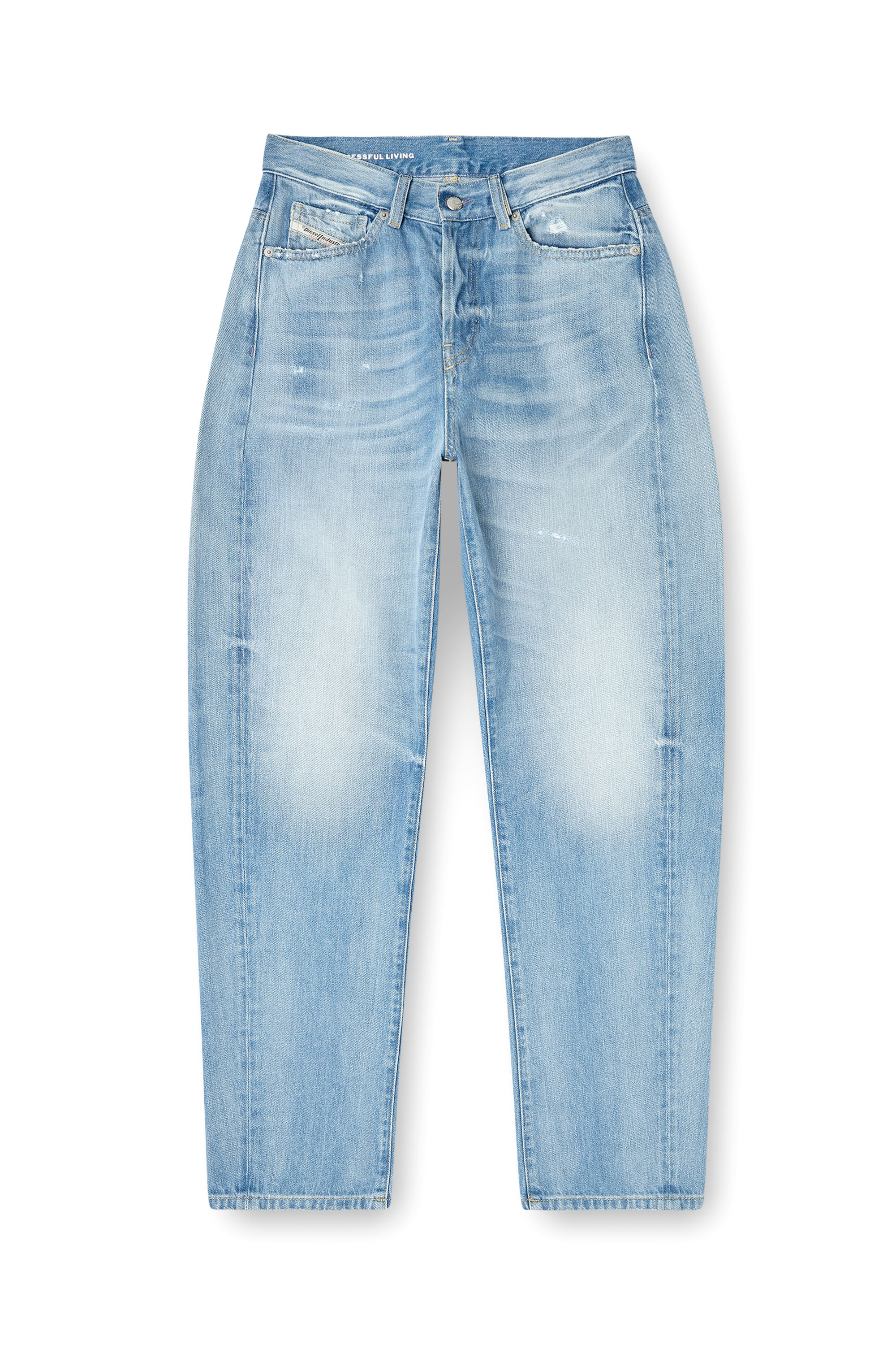 Diesel - Relaxed Jeans 1974 D-Ellz 09M24 Donna, Blu Chiaro - Image 2