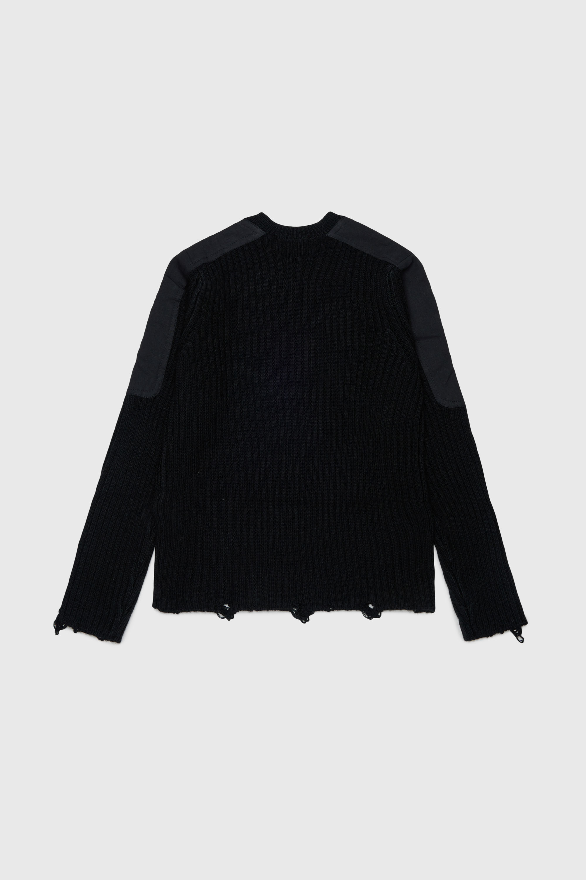 Diesel - KAMAR, Maglione effetto vissuto in misto lana Uomo in Nero - 2