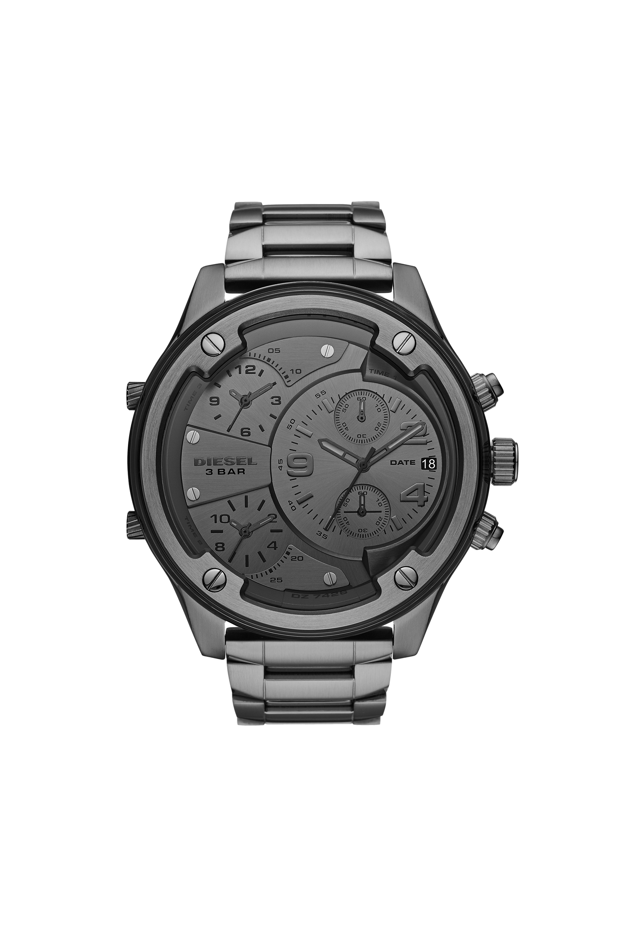 Diesel - DZ7426, Orologio Boltdown a tre lancette in acciaio inossidabile grigio piombo Uomo in Nero - 1