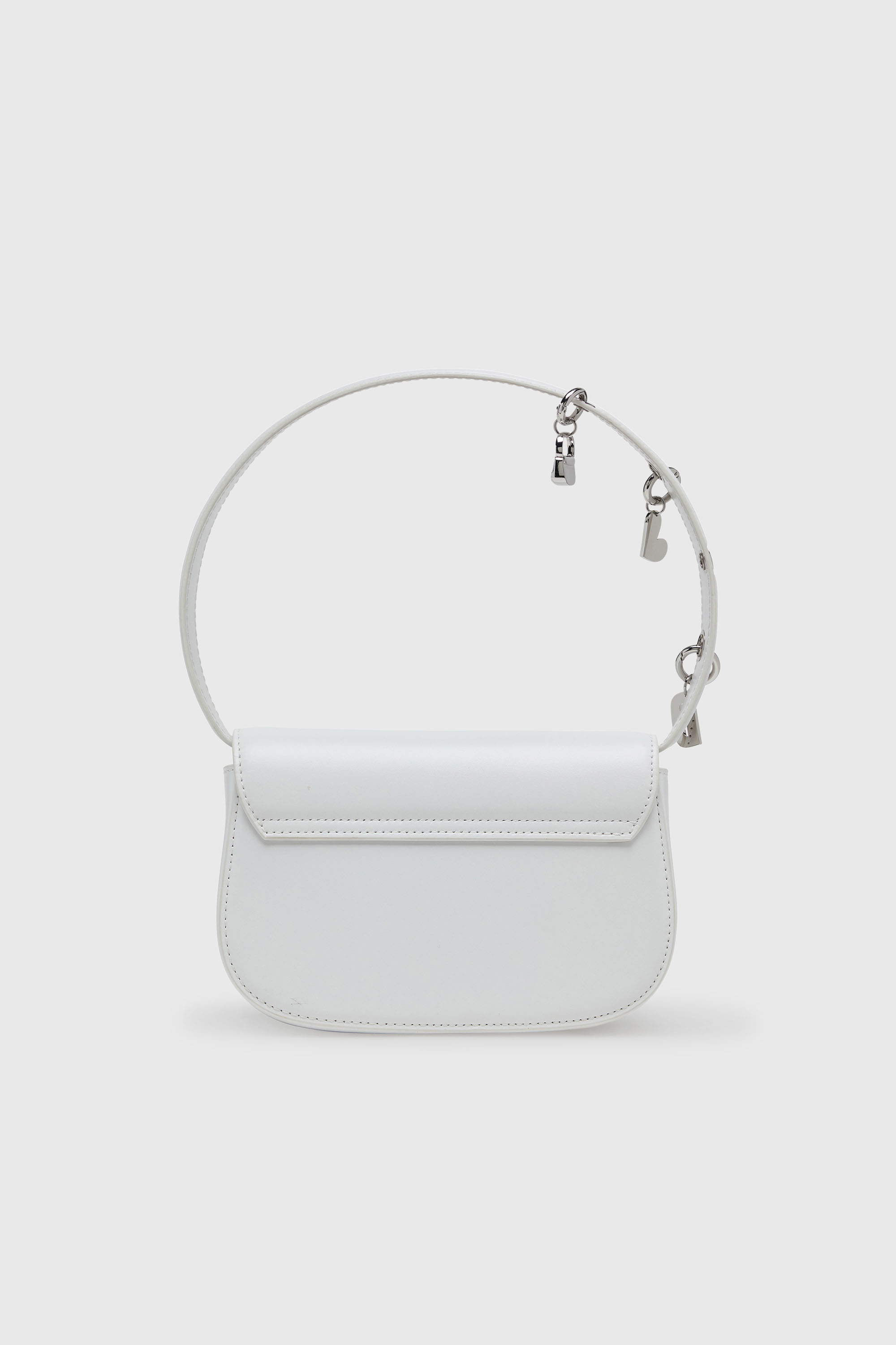 Diesel - 1DR, 1DR -Iconica borsa a spalla in pelle con charms sul manico Donna in Bianco - 2