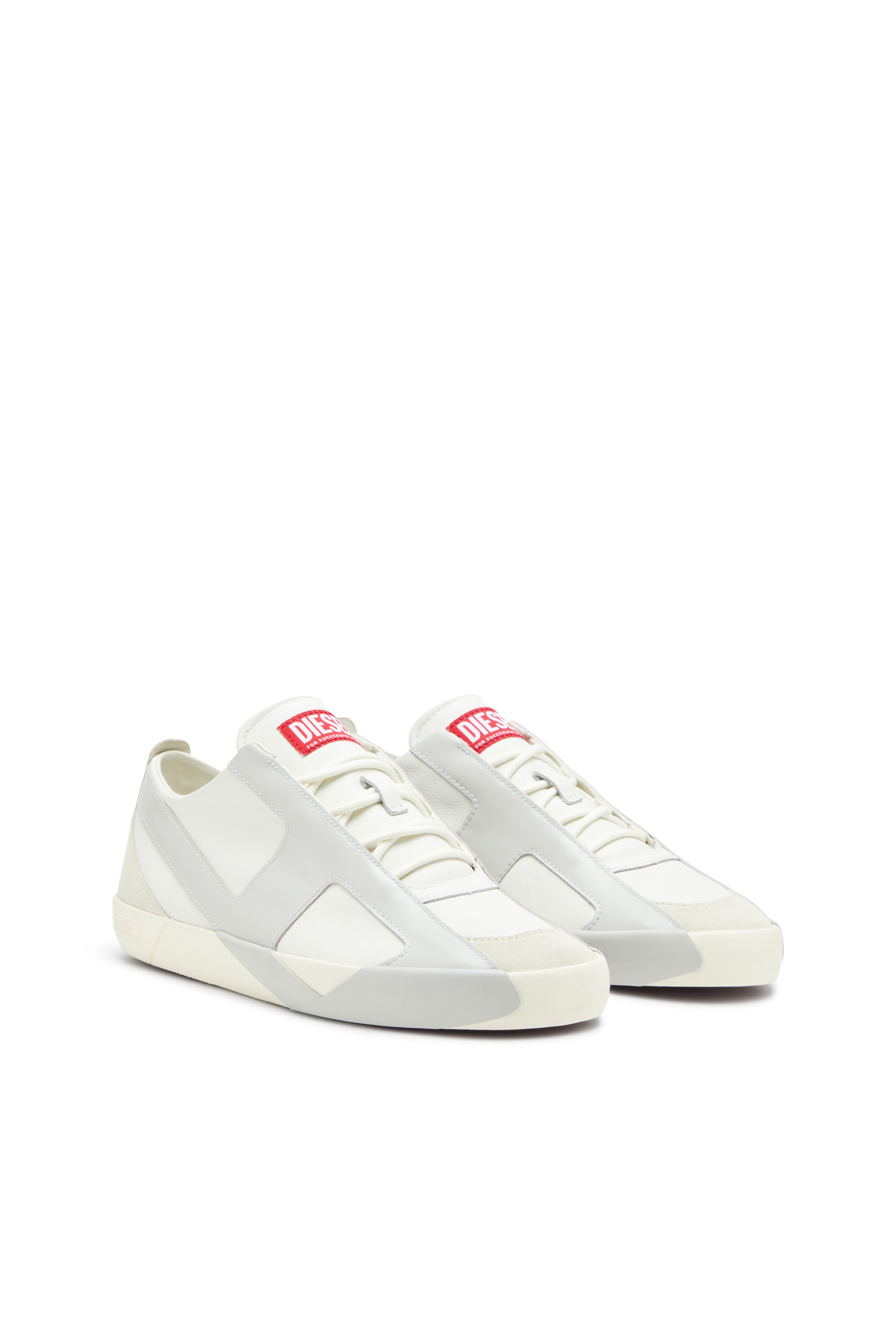 Diesel - S-SLANTE-D LOW, Sneakers in pelle e suede con logo D Uomo in ToBeDefined - 2