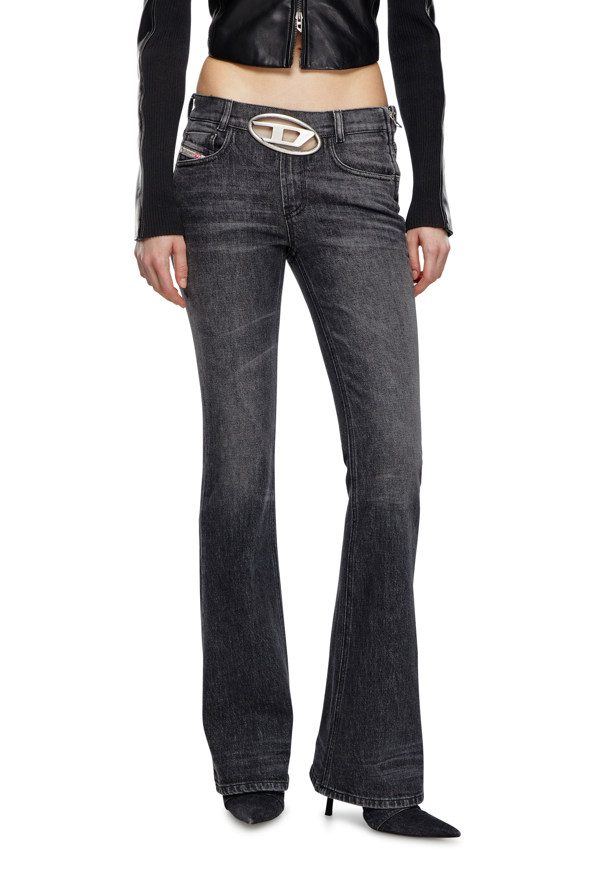 Diesel - Bootcut Jeans 1969 D-Ebbey 0CKAH Donna, Nero/Grigio scuro - Image 3