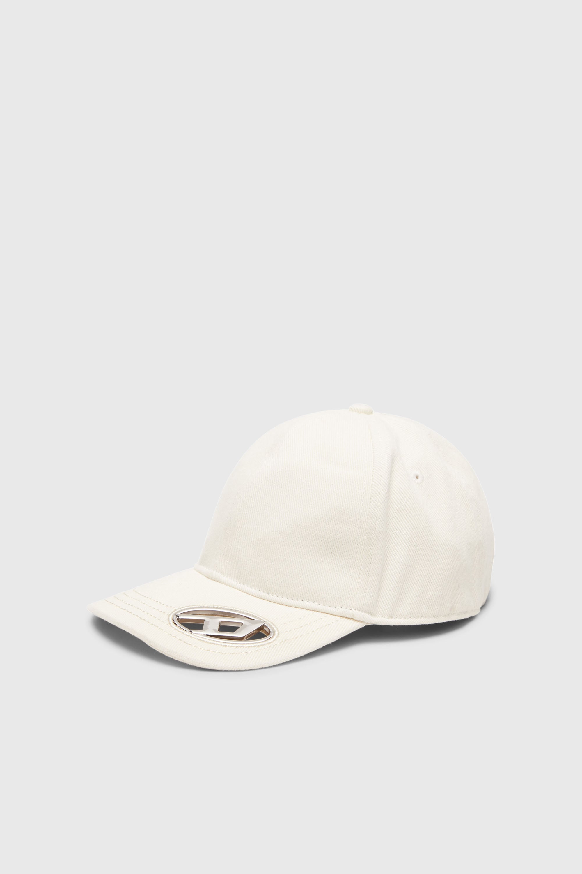 Diesel - C-PLAK, Cappello da baseball con placca oval D Uomo in Bianco - 1