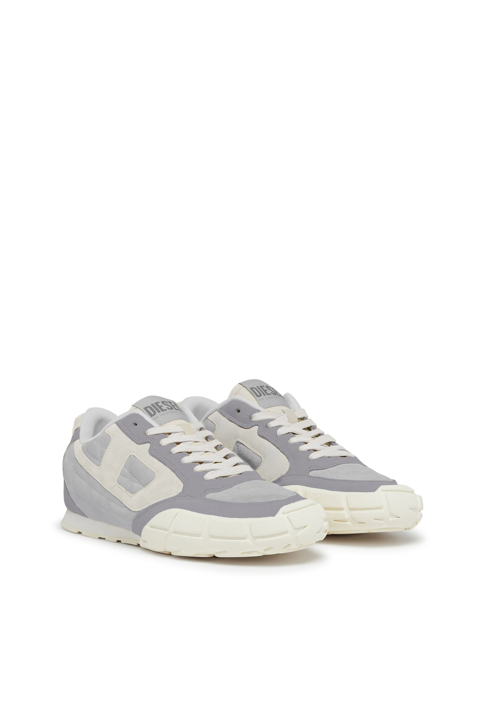 Diesel - S-PAGODHA LOW, S-Pagodha-Sneaker in suede trapuntato Uomo in Grigio - 2
