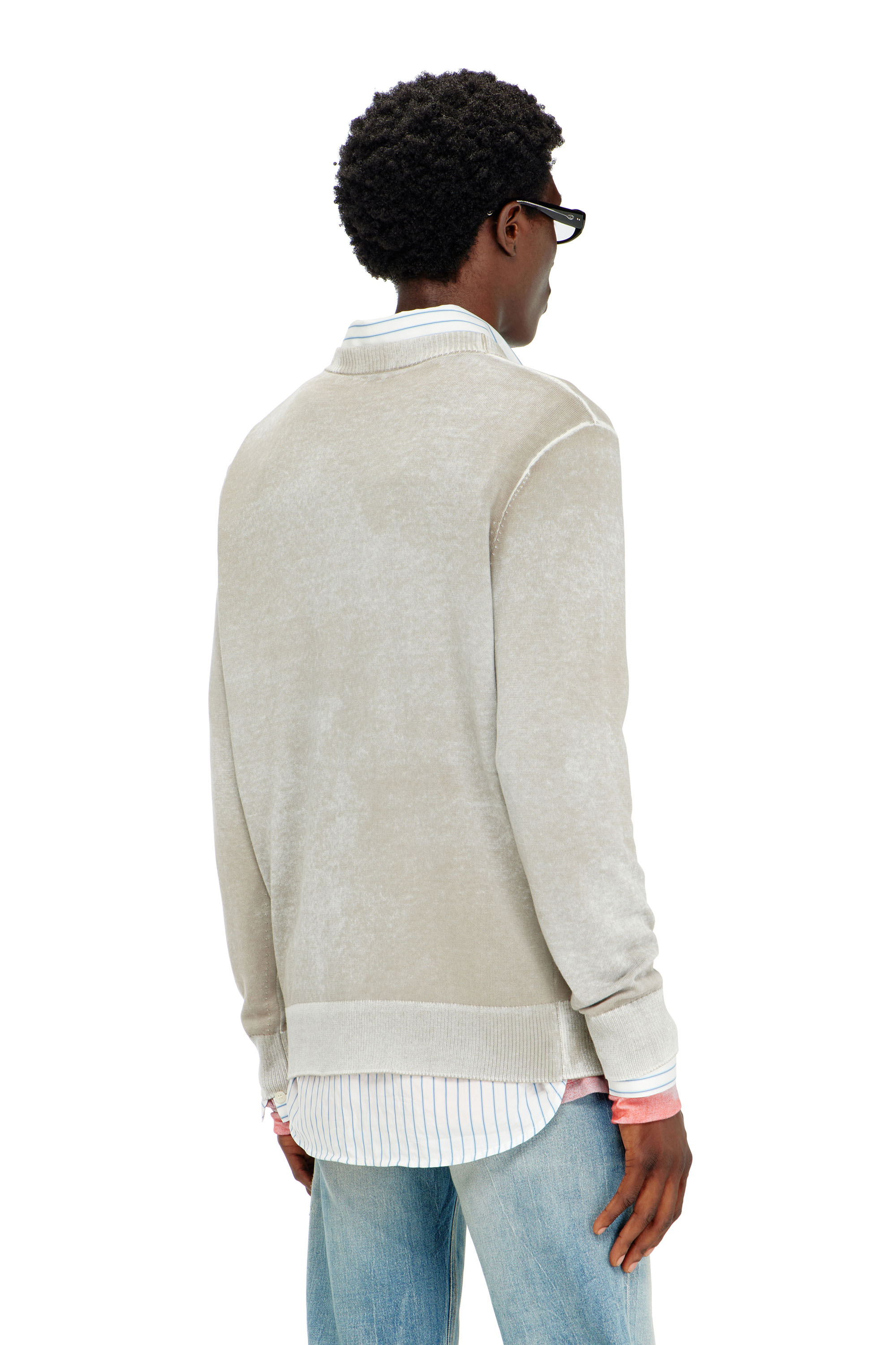 Diesel - K-LAURENT, Maglia con stampa interna sfumata Uomo in Grigio - 4