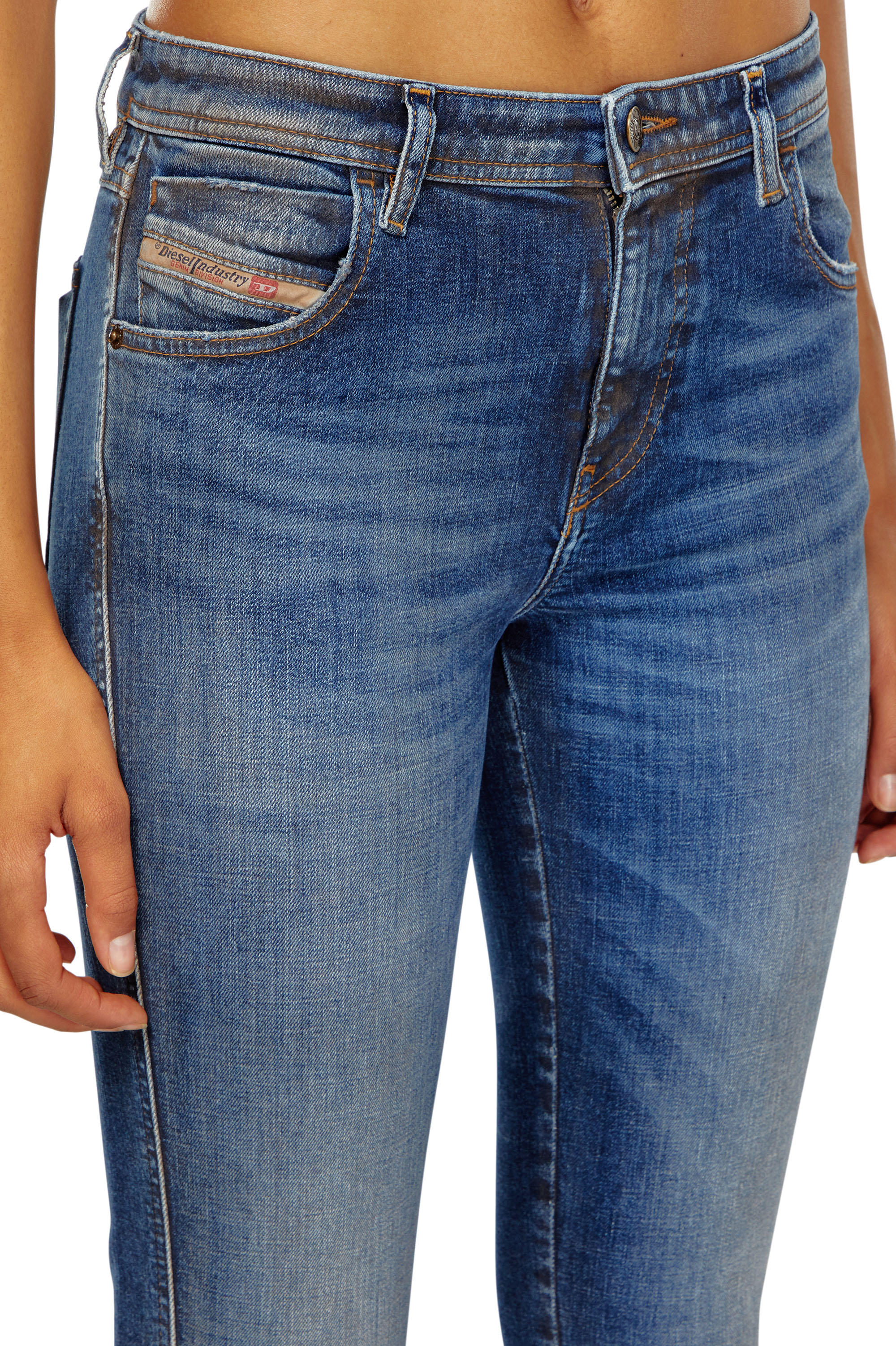 Diesel - Skinny Jeans 2015 Babhila 09J32 Donna, Blu Scuro - Image 5