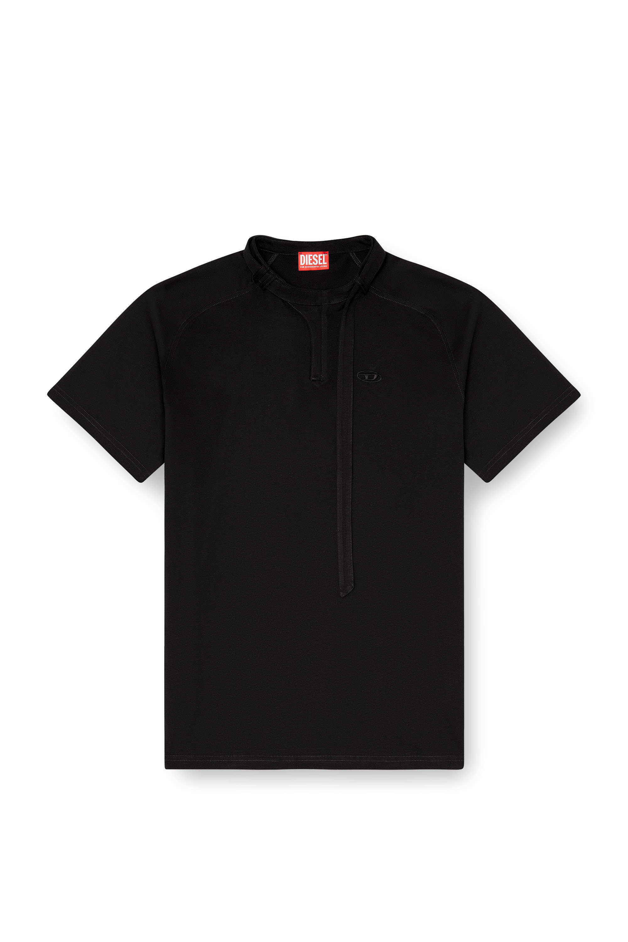 Diesel - T-KAUKO, T-shirt con cinturino biker Uomo in Nero - 3
