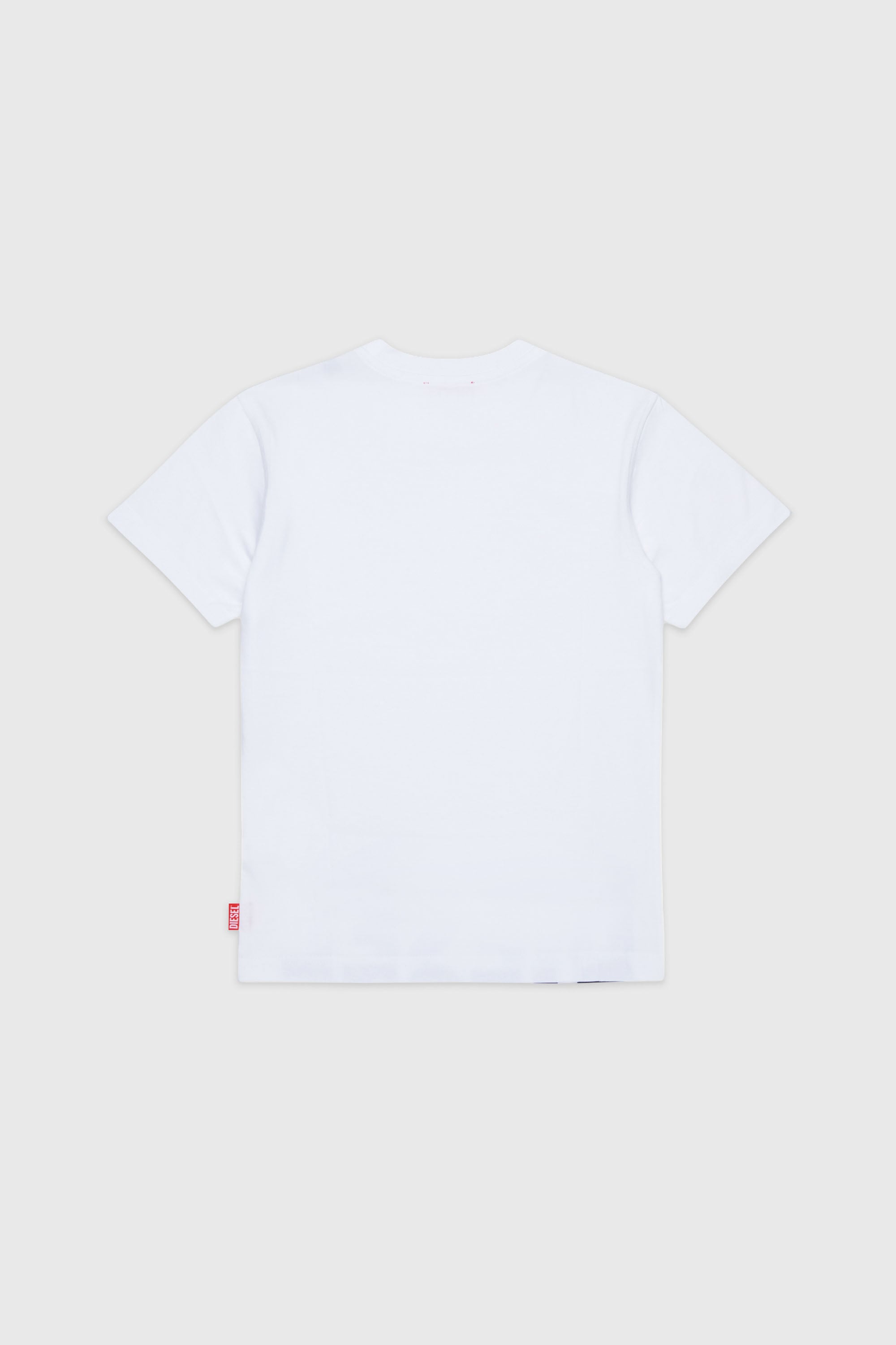 Diesel - TPRES, T-shirt con logo cut-off Uomo in Bianco - 2