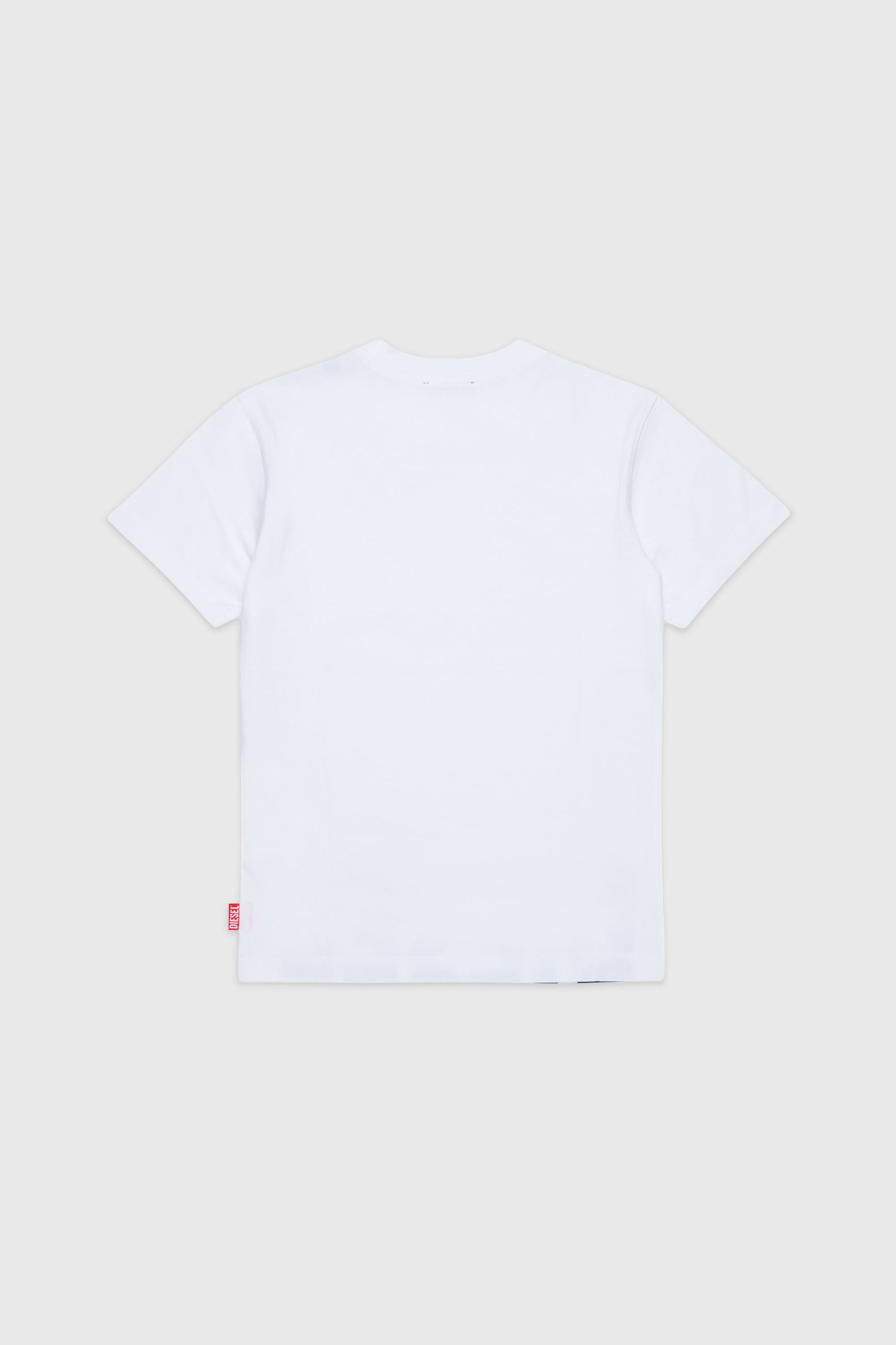 Diesel - TPRES, T-shirt con logo cut-off Uomo in Bianco - 2
